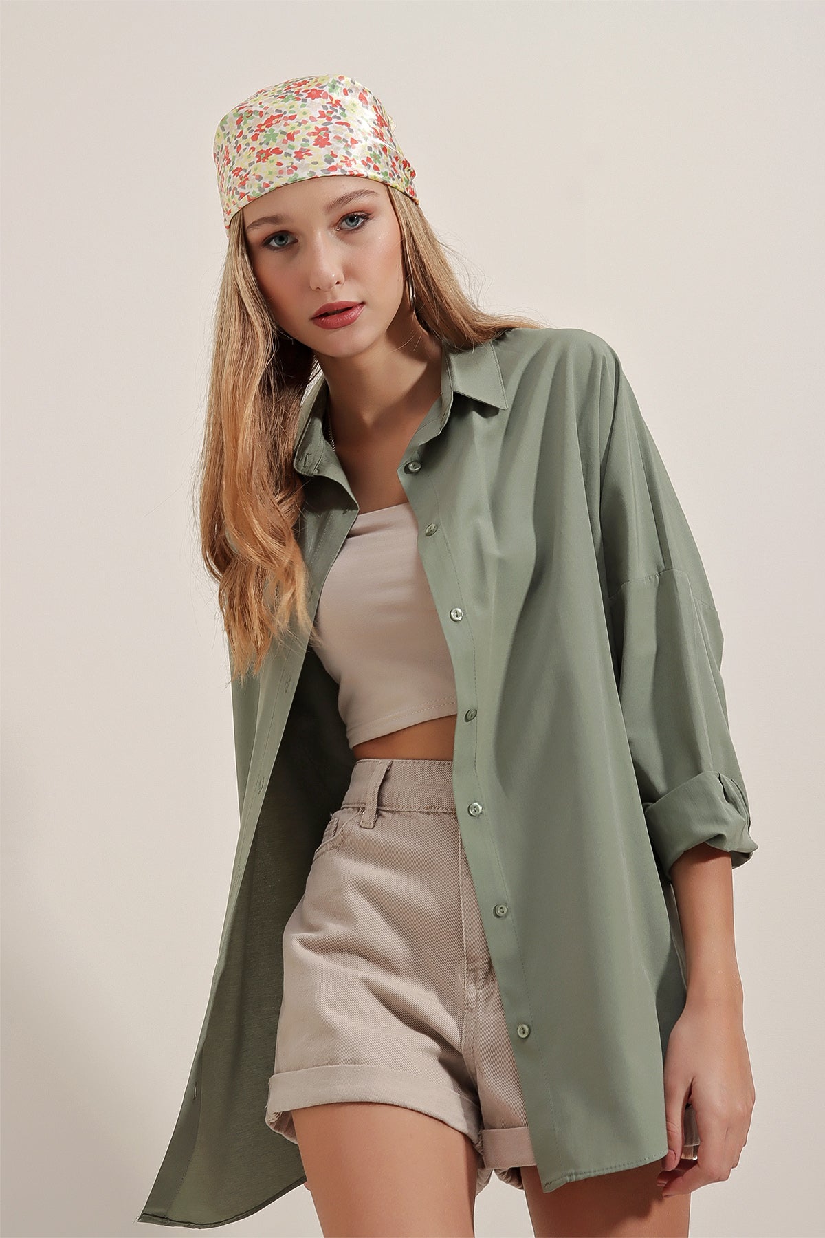 Khaki Women Shirt