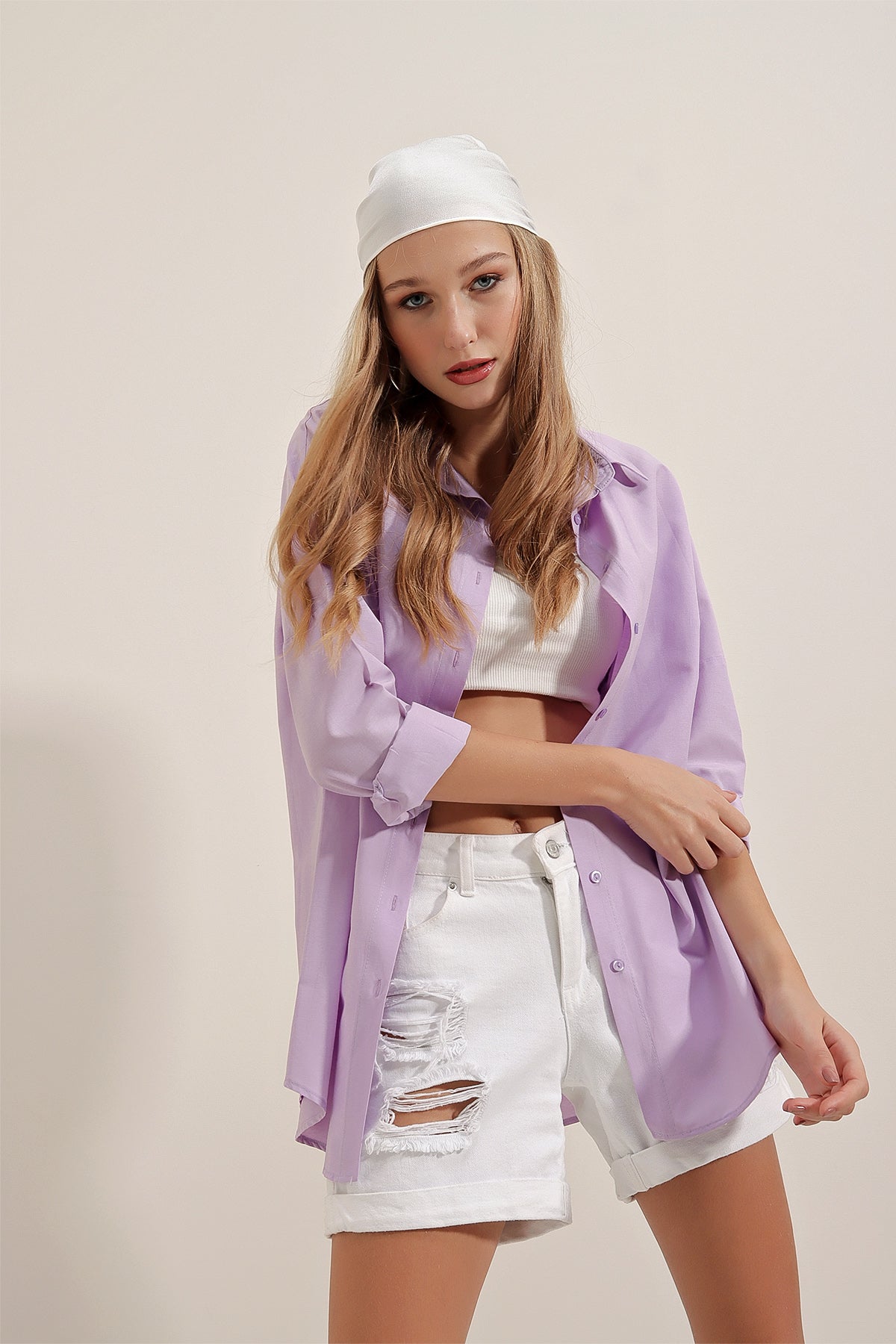 Lilac Women Shirt