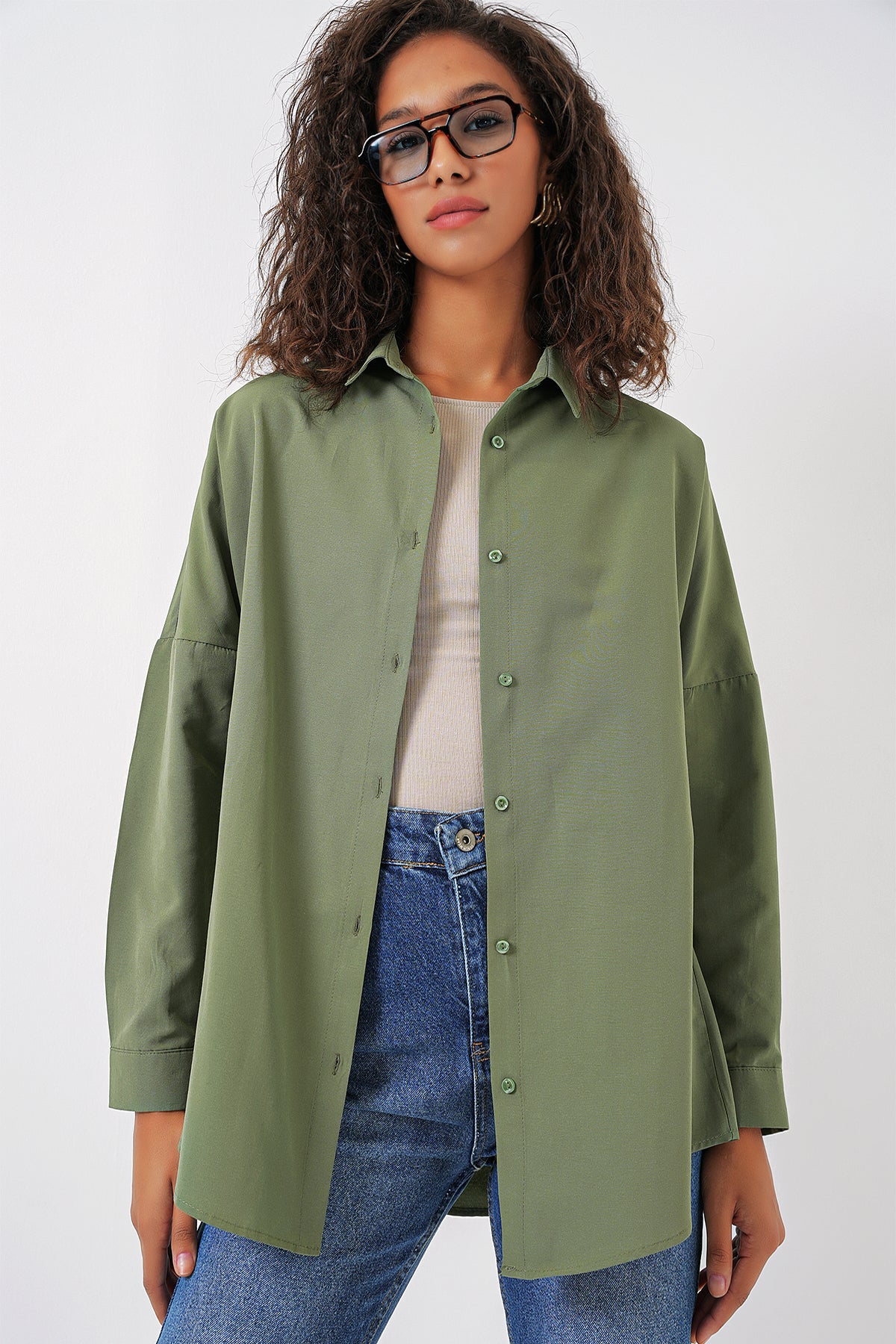 Khaki Women Shirt