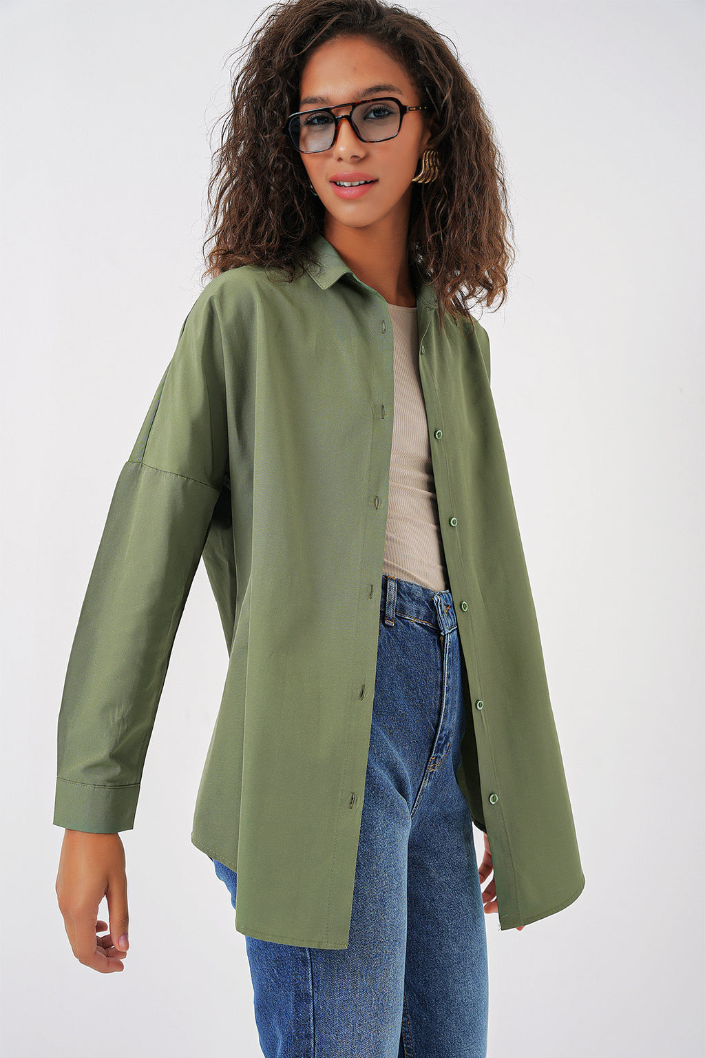 Khaki Women Shirt
