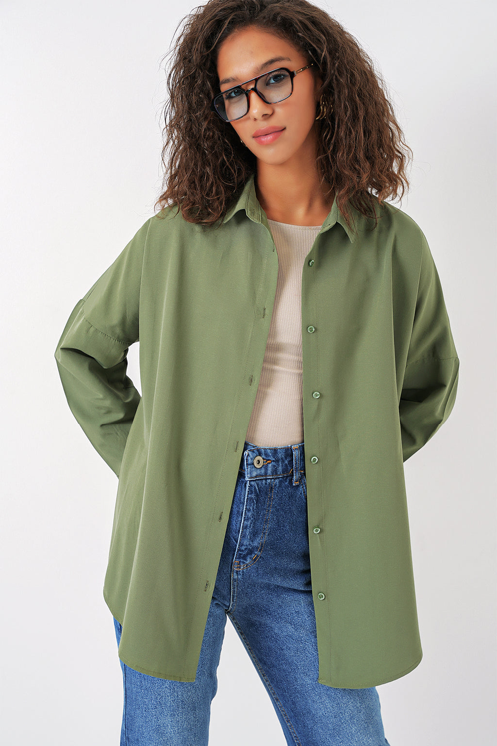 Khaki Women Shirt