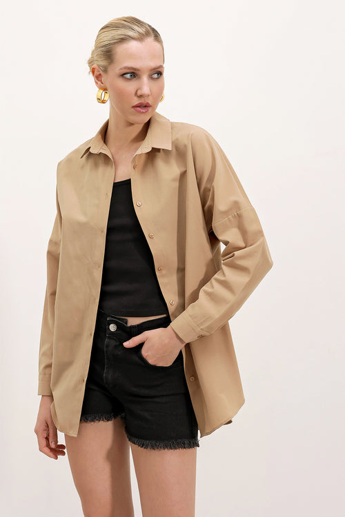 Beige Women Shirt