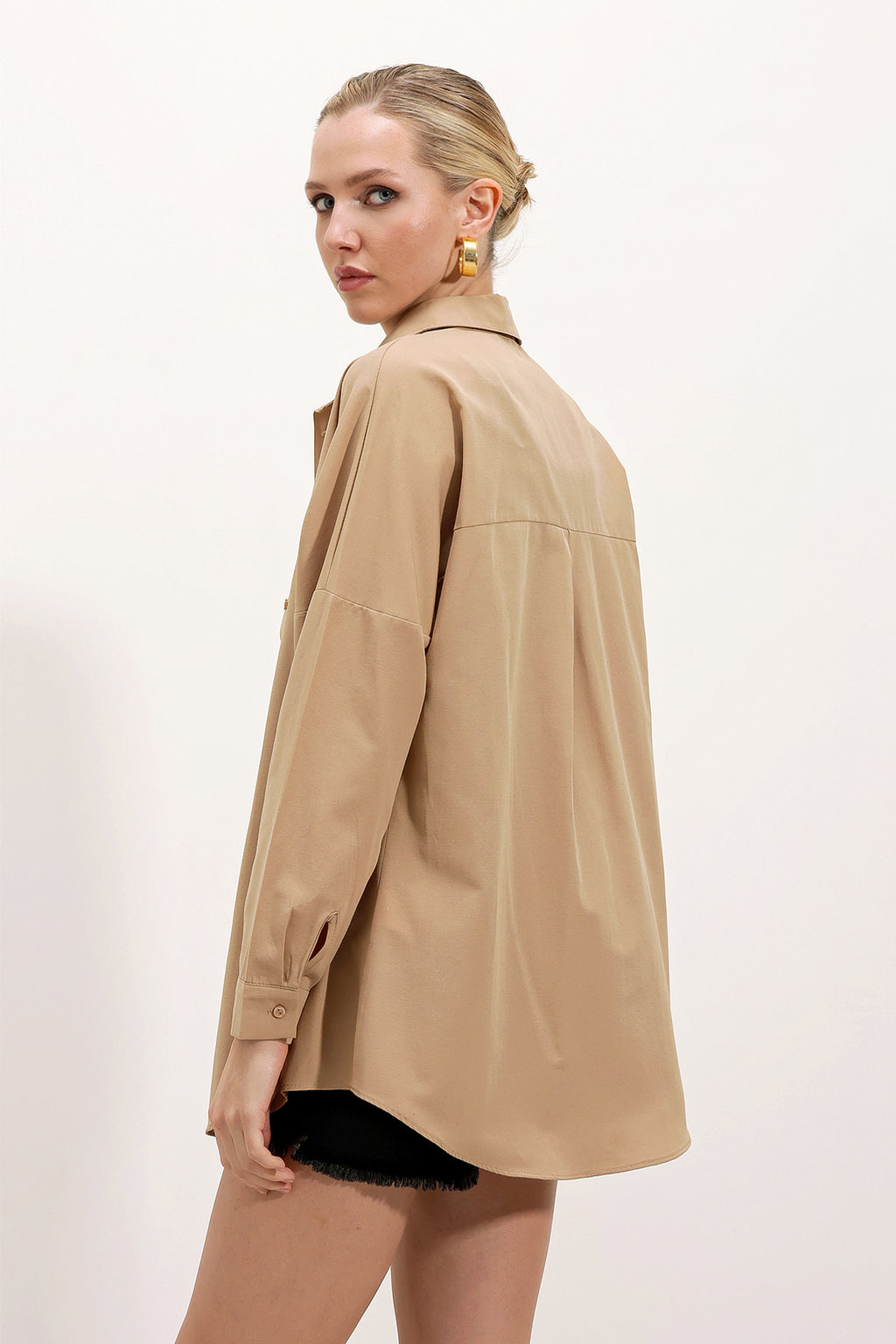 Beige Women Shirt