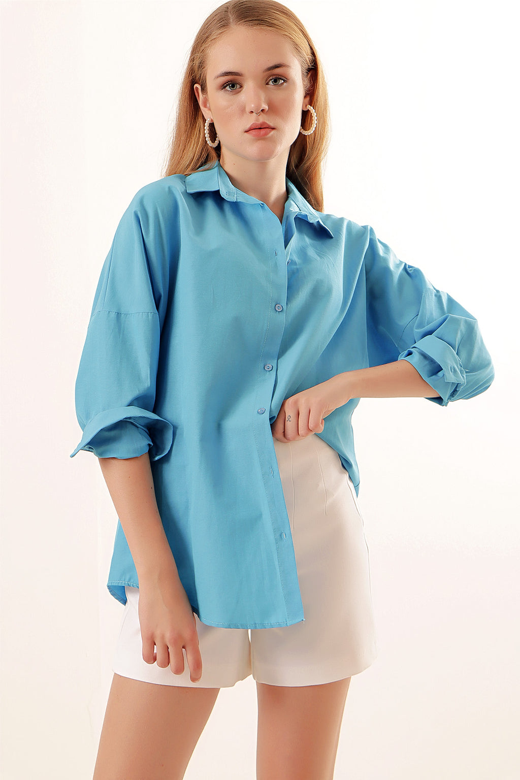 Dark Blue Women Shirt