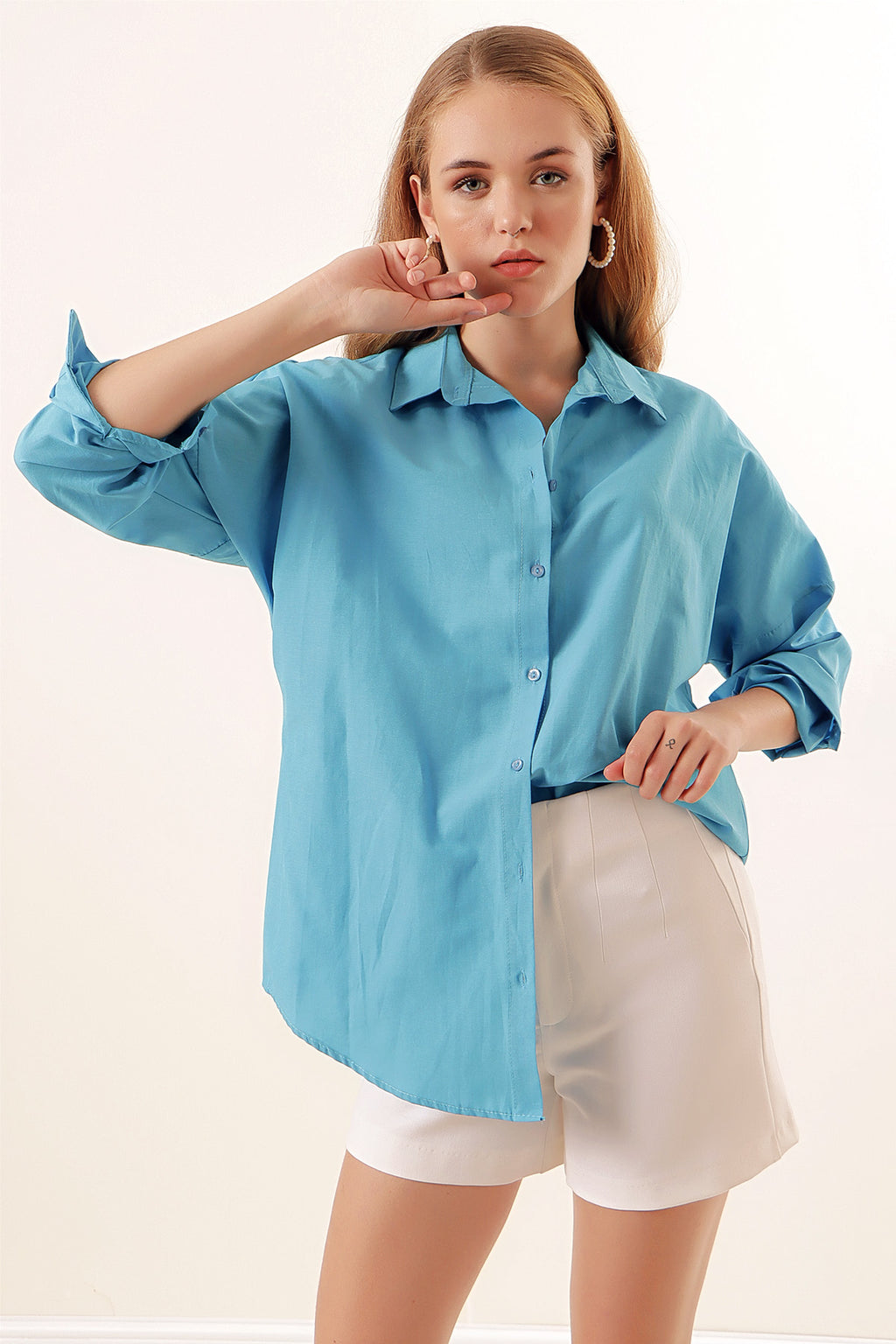 Dark Blue Women Shirt