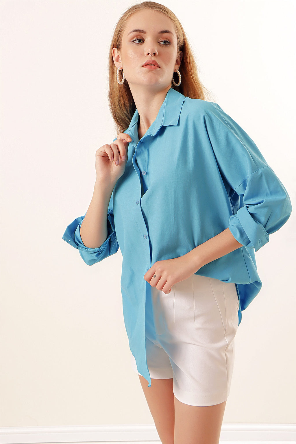 Dark Blue Women Shirt