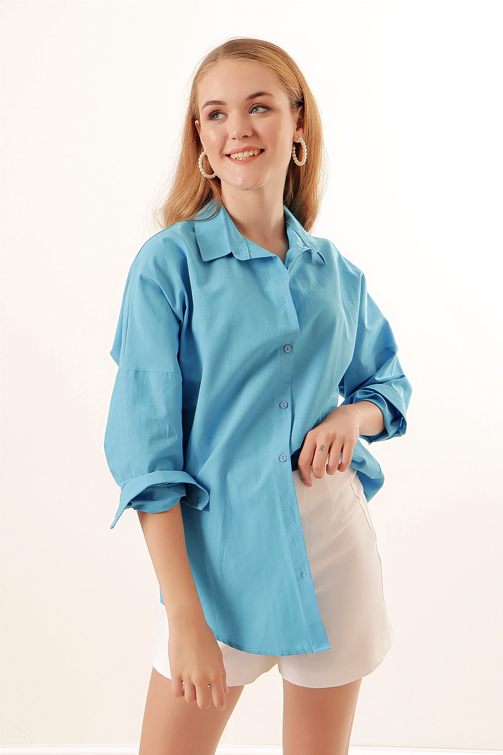 Dark Blue Women Shirt