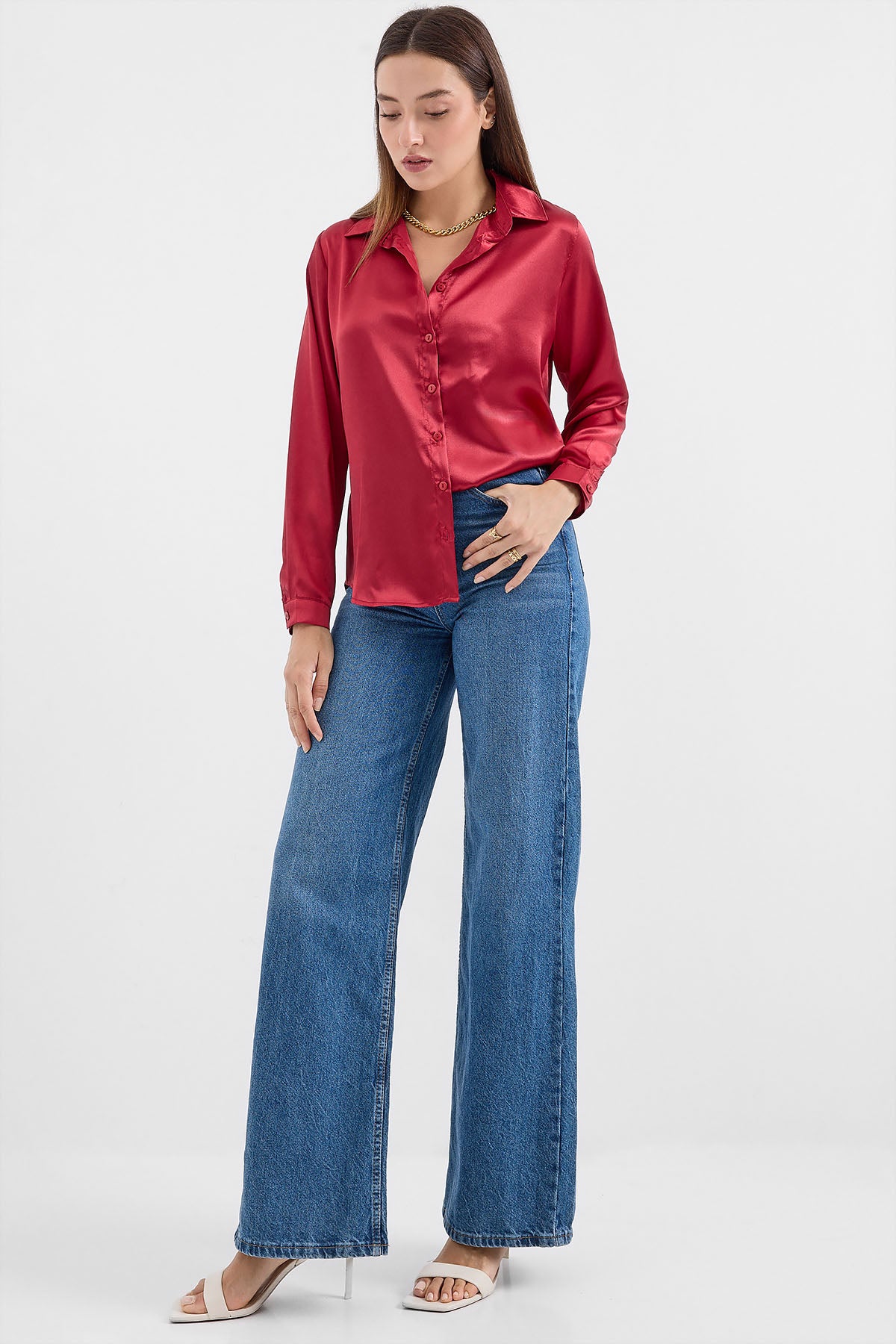 Burgundy Women Shirt