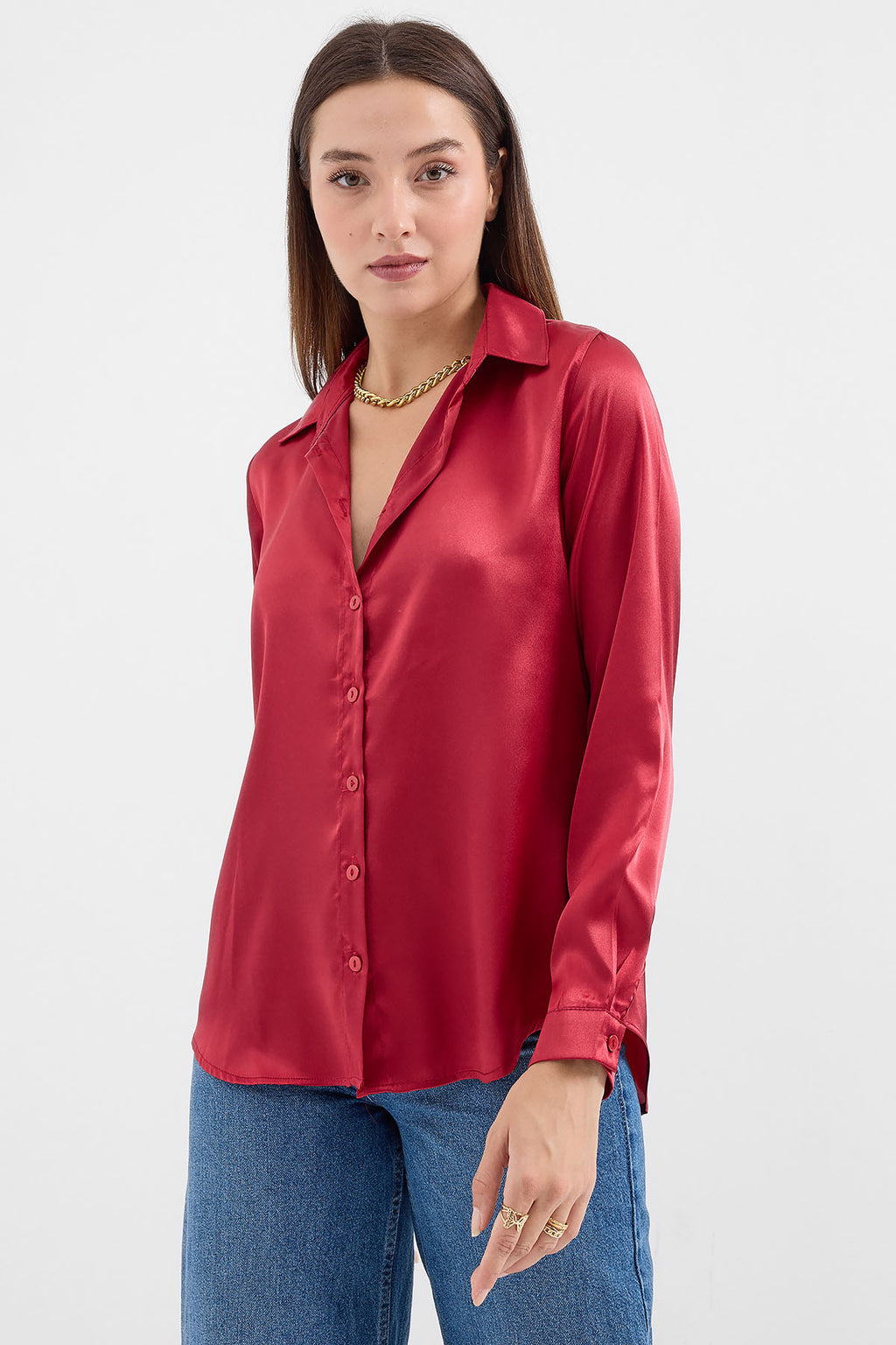 Burgundy Women Shirt
