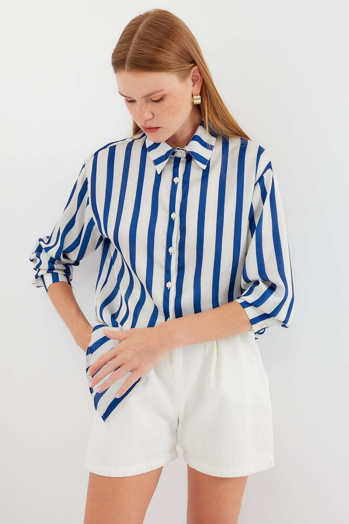Navy Blue Women Shirt