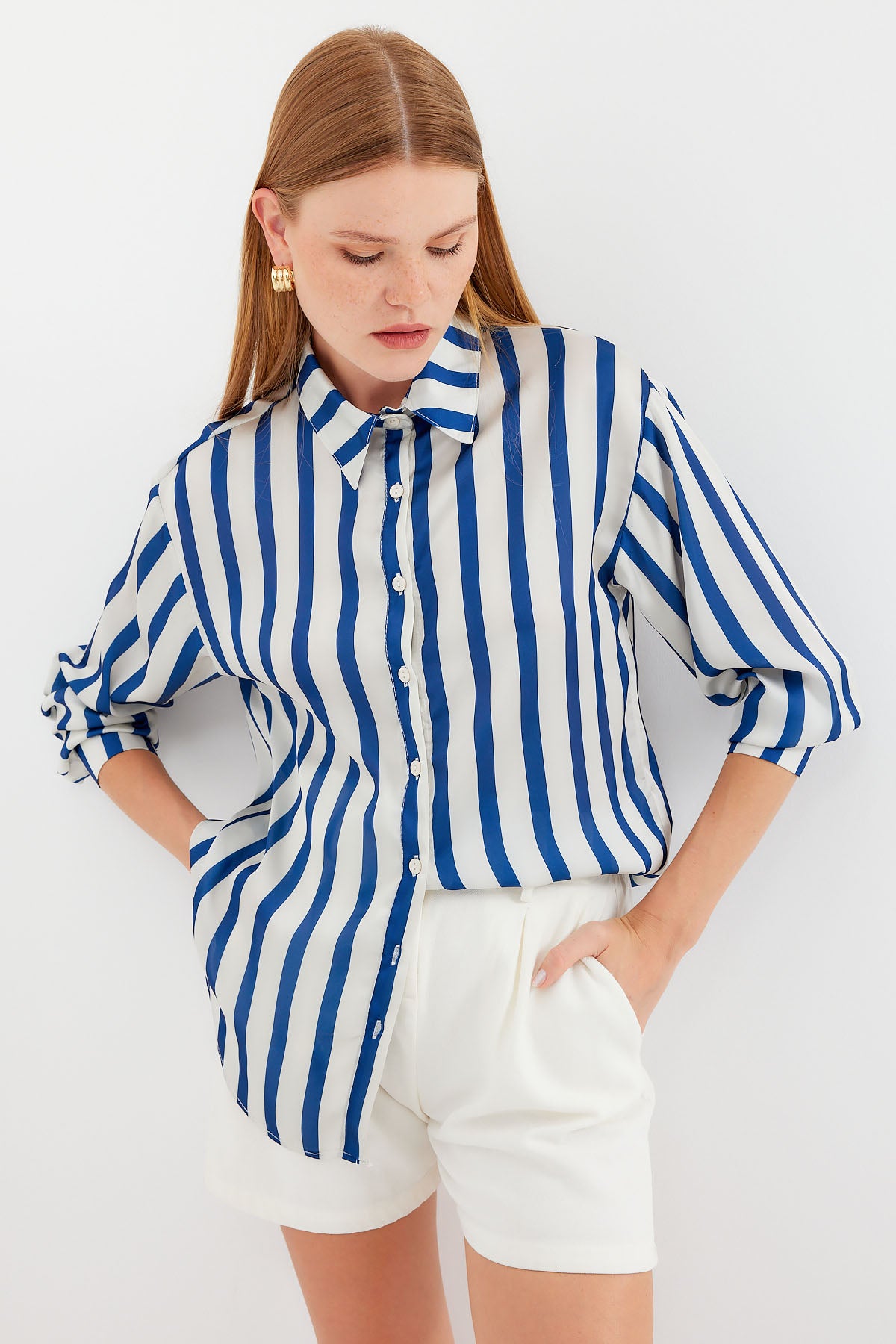 Navy Blue Women Shirt