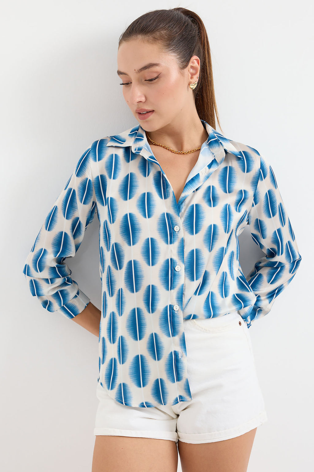 Blue Women Shirt