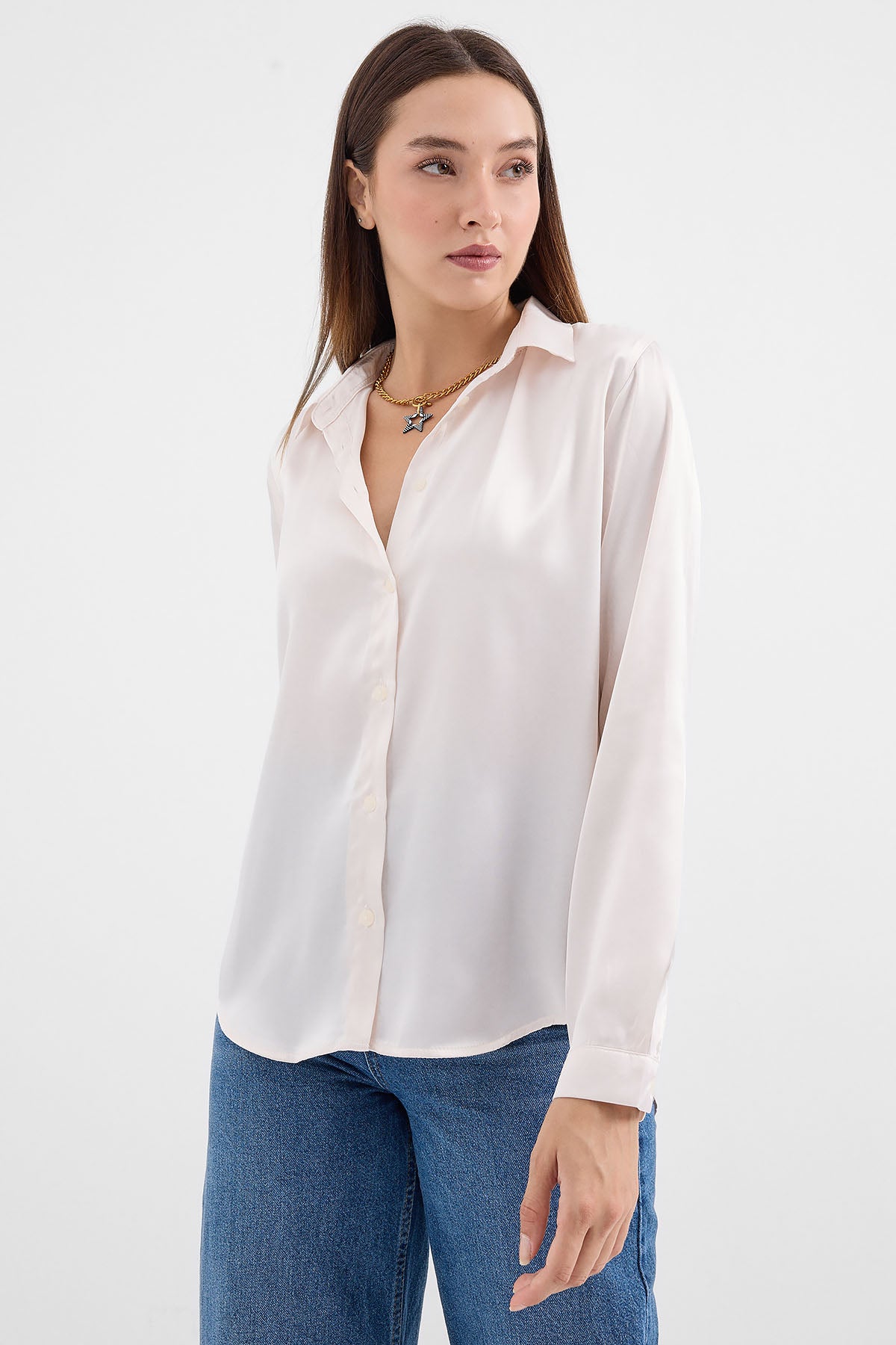 Cream Women Shirt