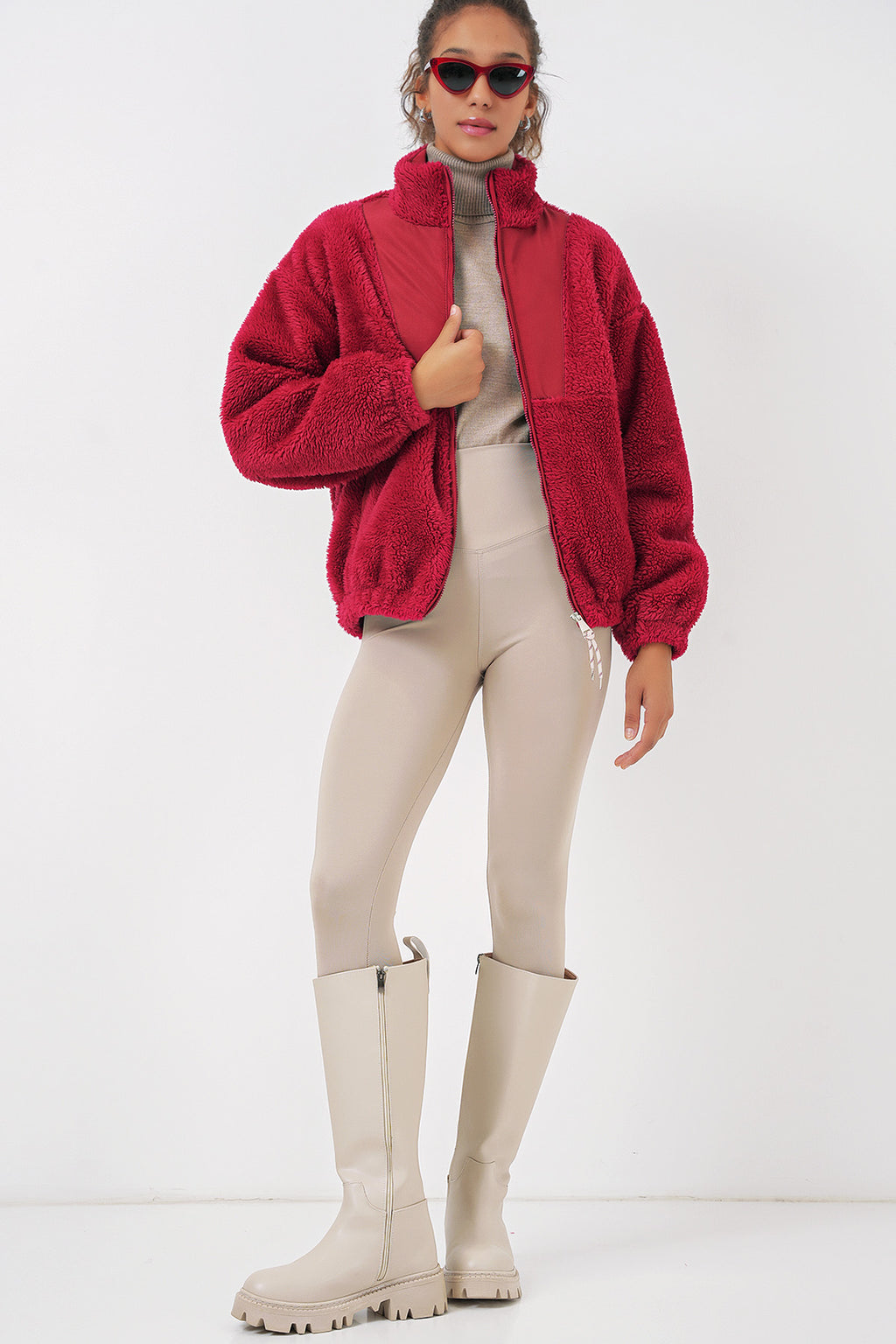 Burgundy Women Jacket