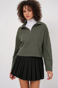 Khaki Women Sweatshirt