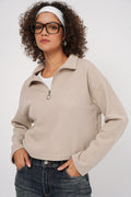 Cream Women Sweatshirt
