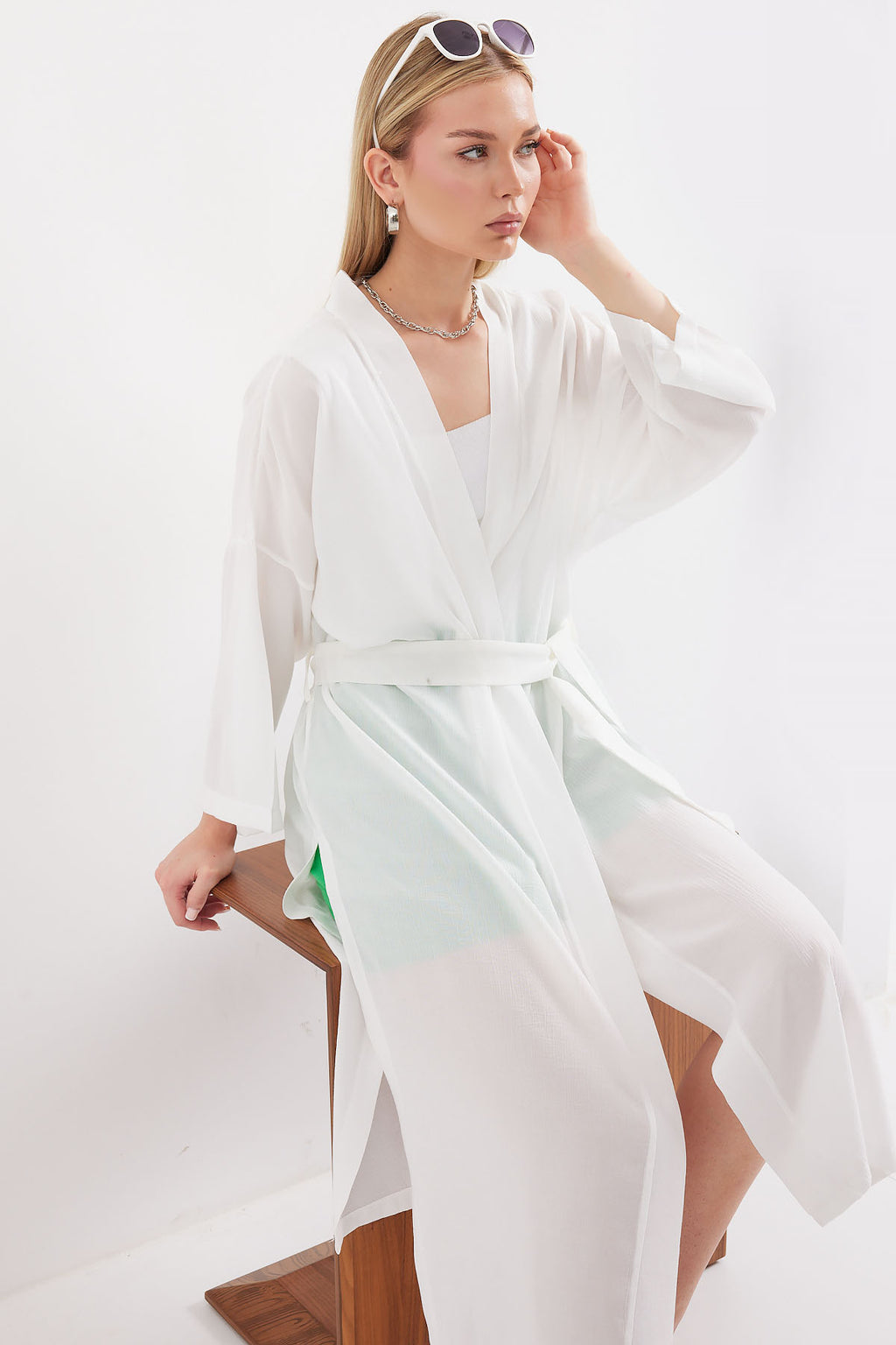 White Women Kimono