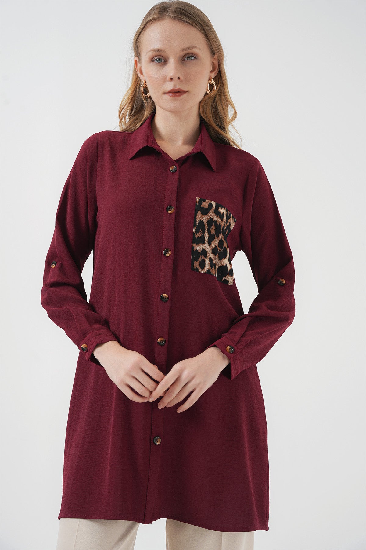 Burgundy Women Tunic