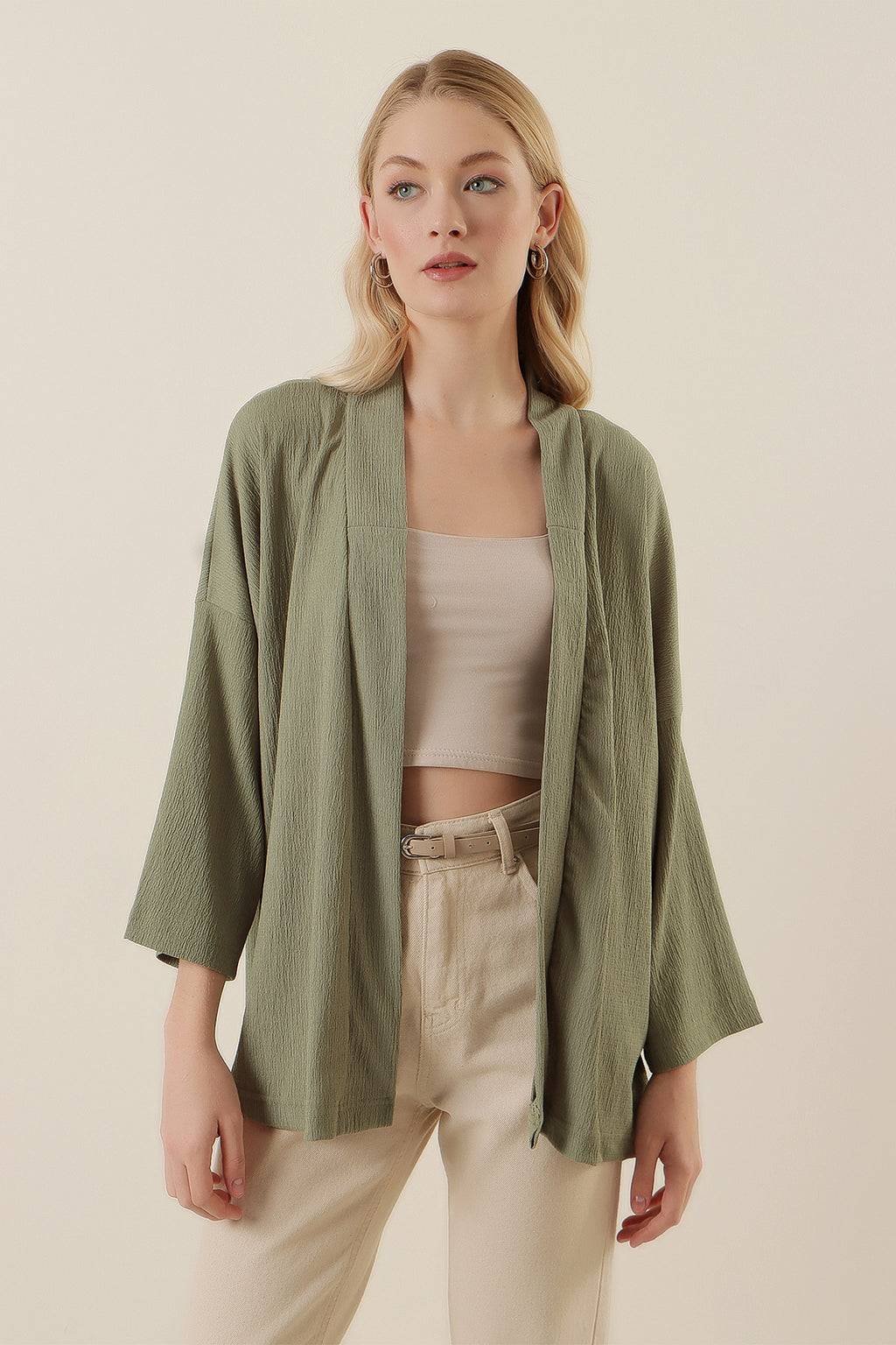 green Women Kimono