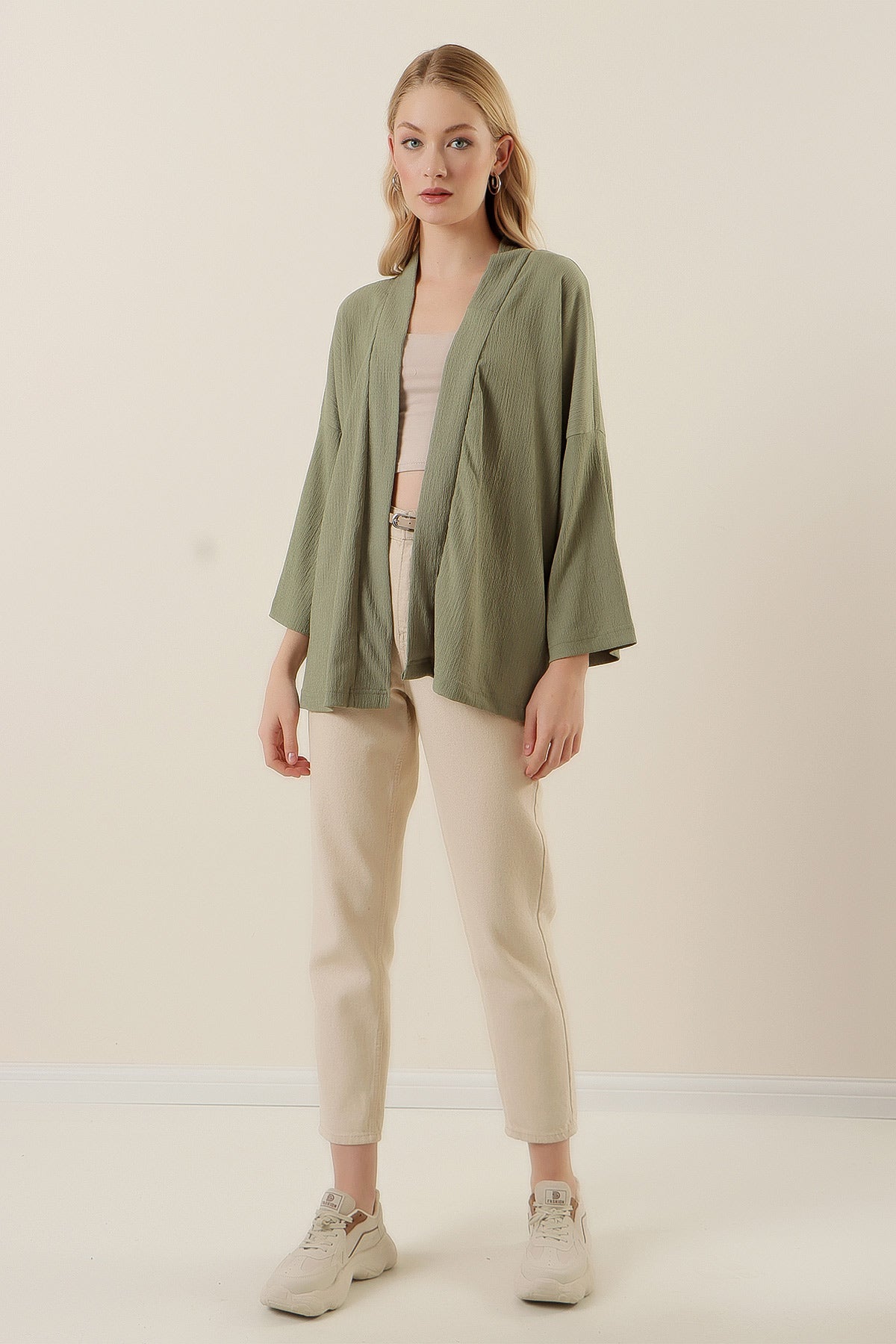 green Women Kimono