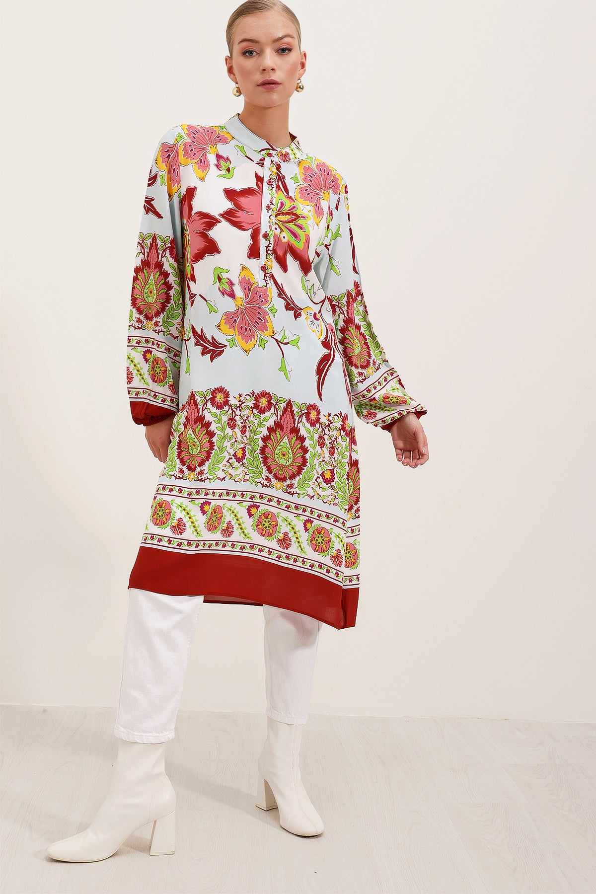 Burgundy Women Dress