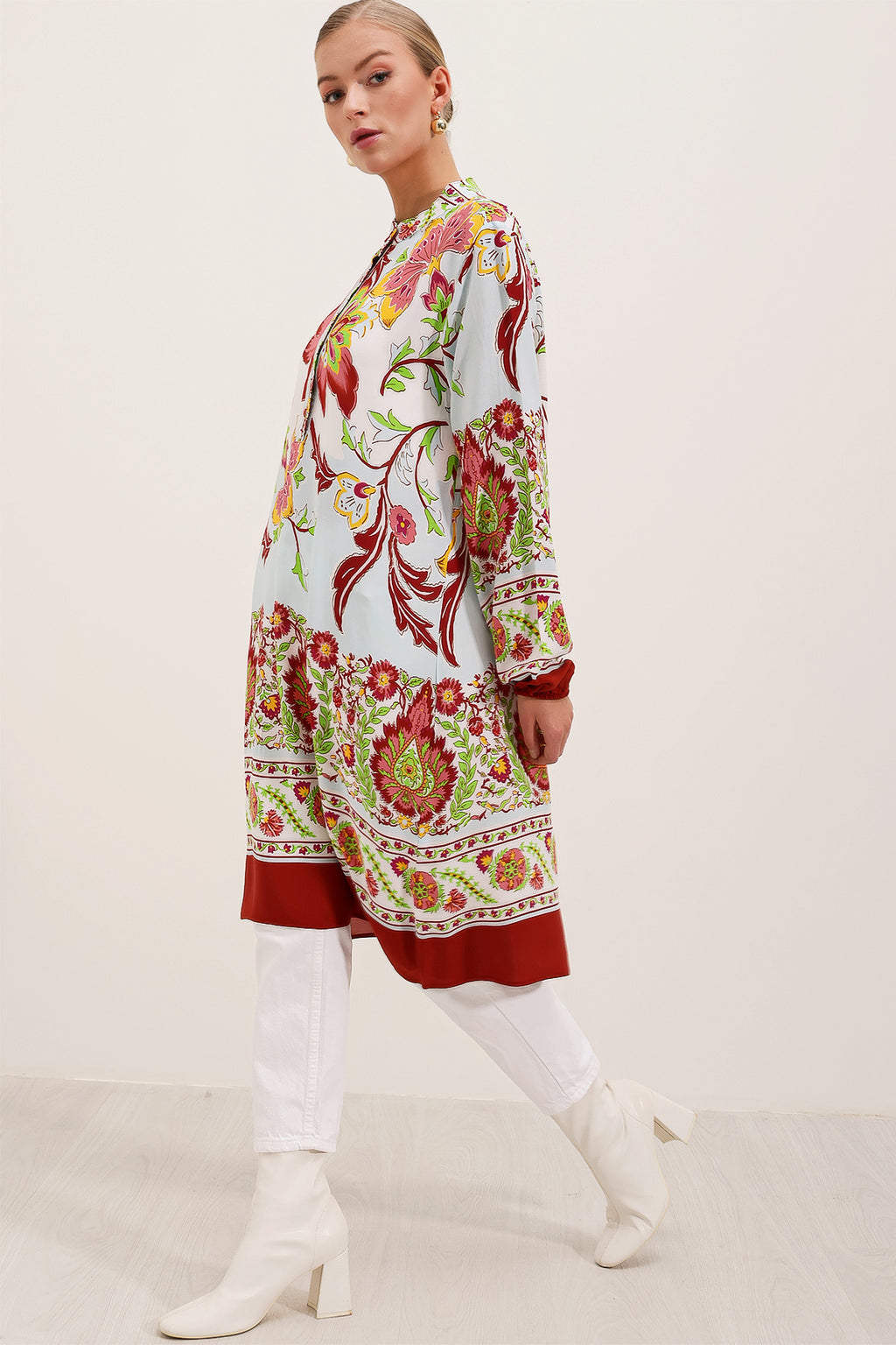 Burgundy Women Dress