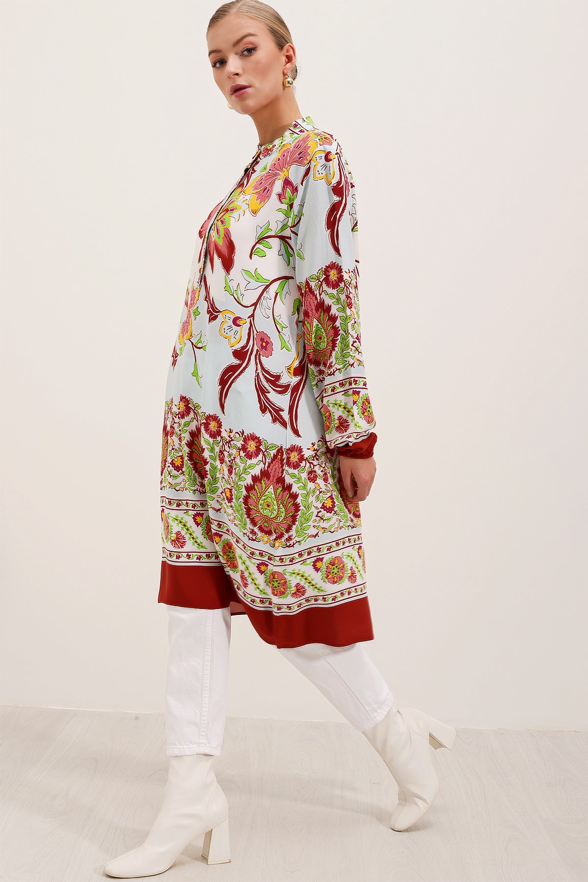 Burgundy Women Dress