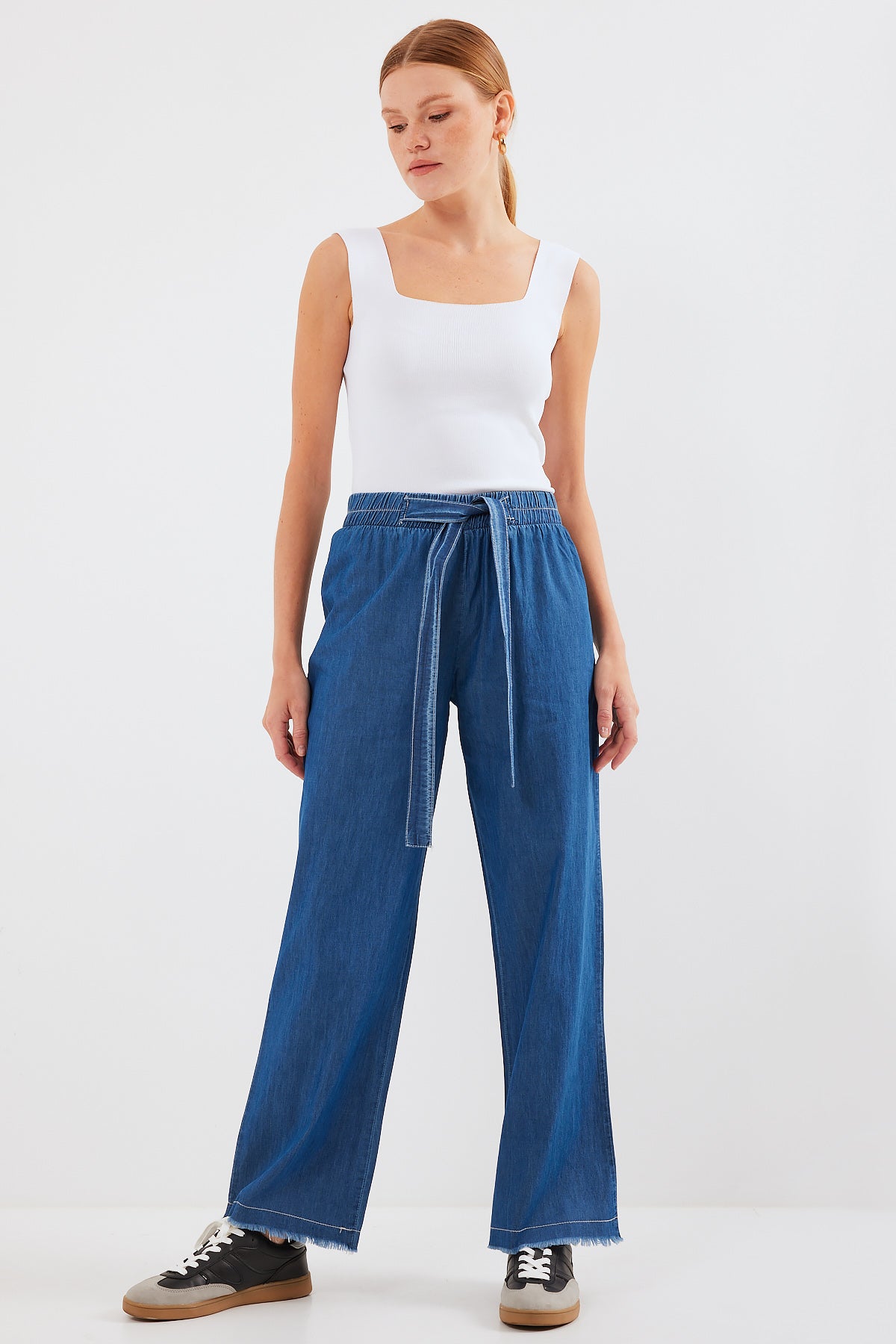 Dark Blue Women Pants
