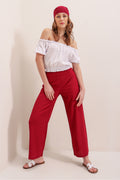 Red Women Pants