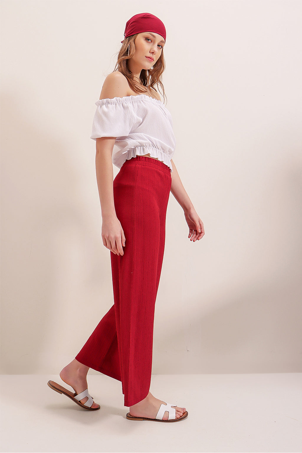 Red Women Pants