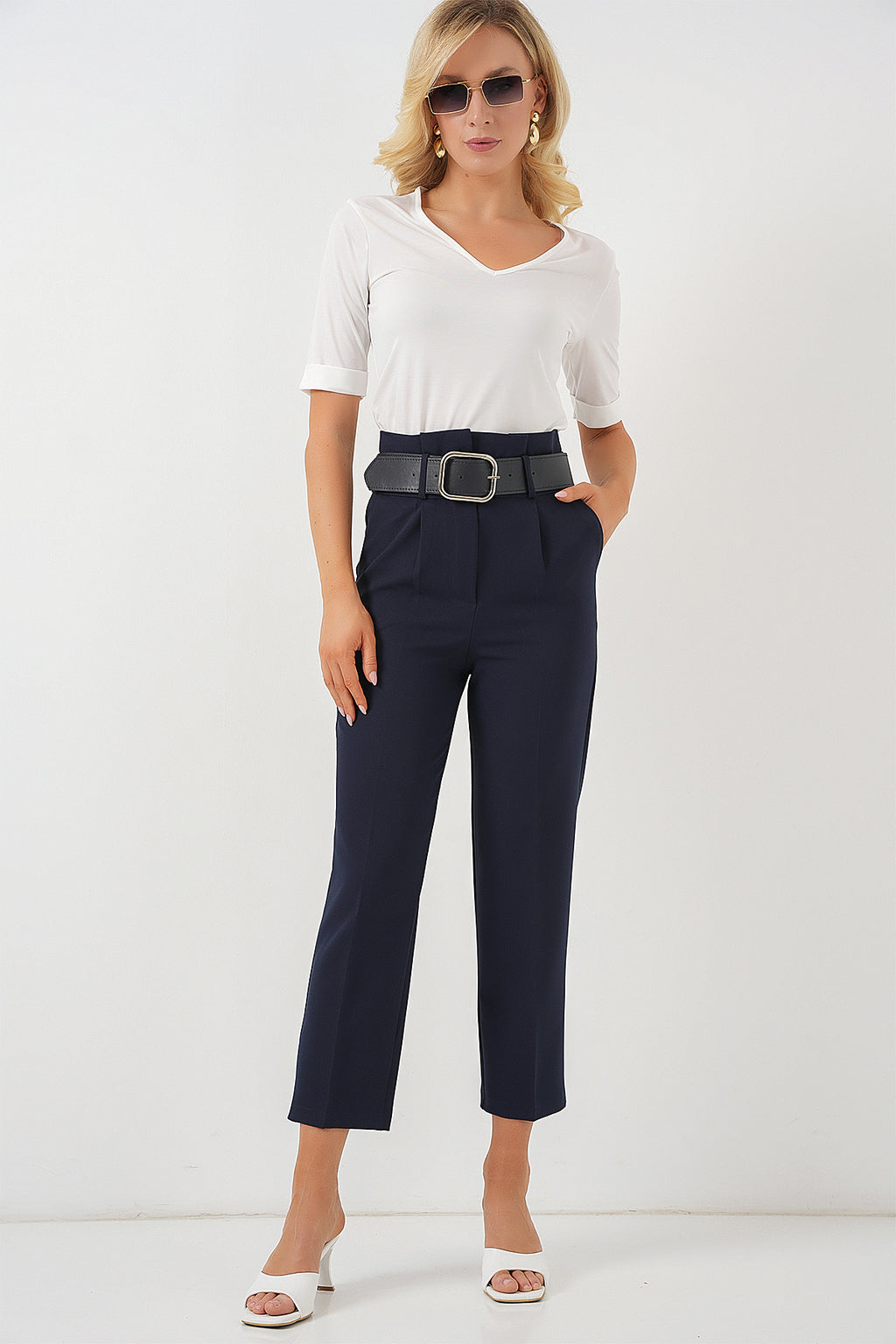 Navy Blue Women Pants