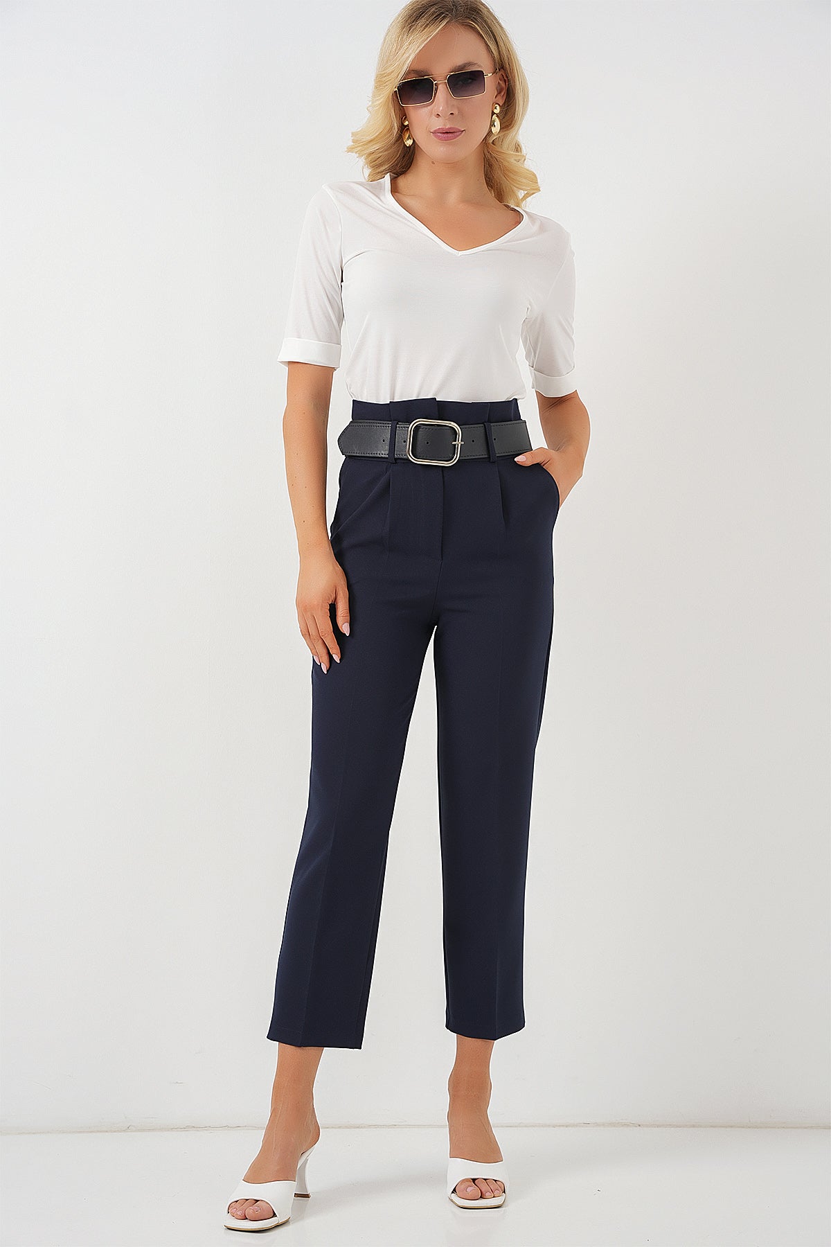 Navy Blue Women Pants