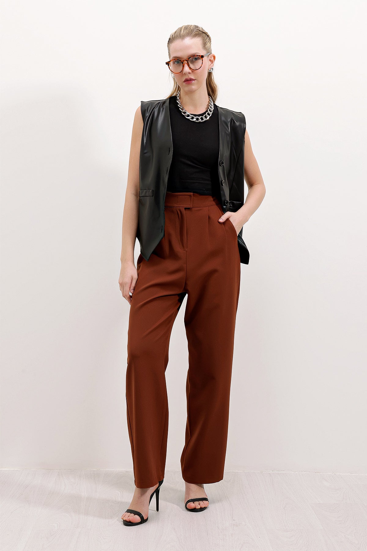 Brown Women Pants