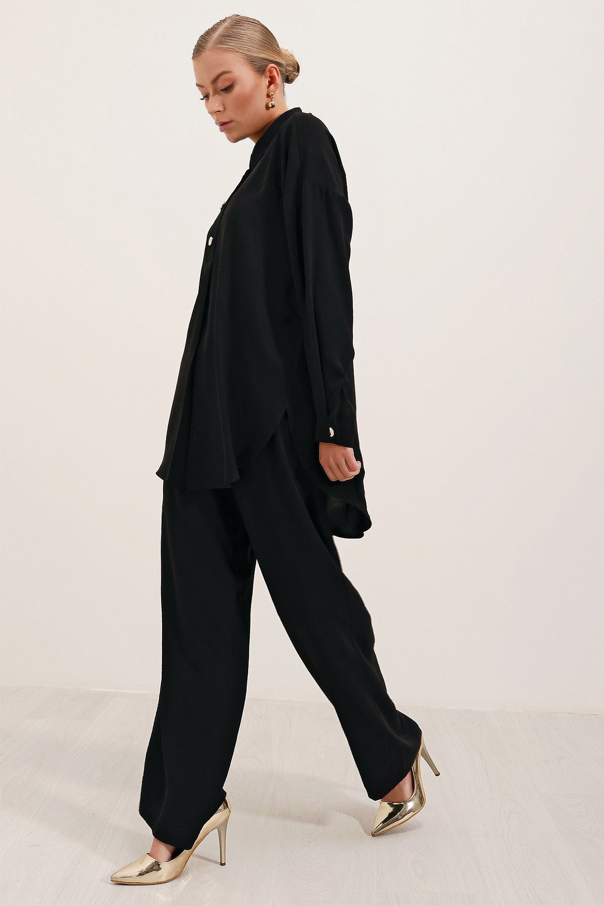 Black Women Top and Bottom Set