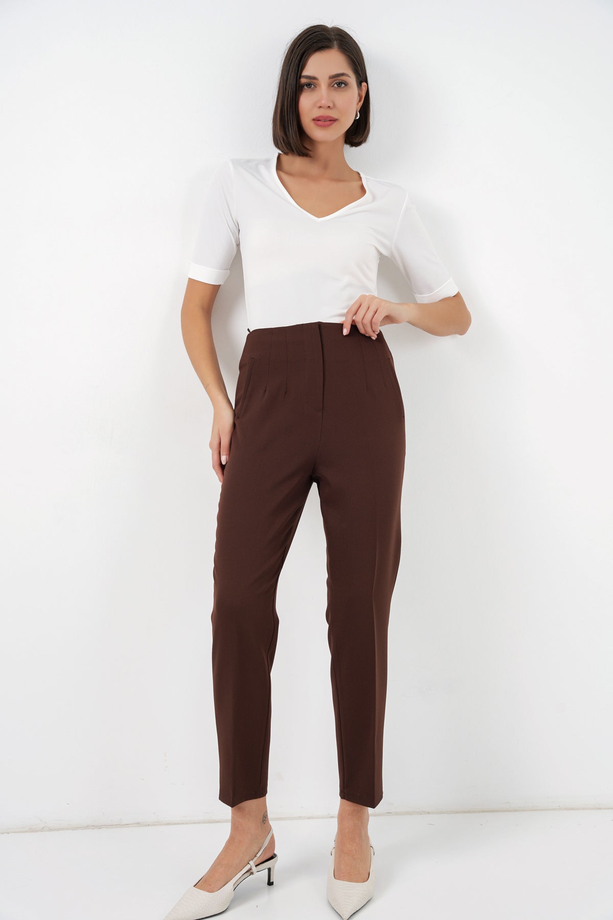 Brown Women Pants