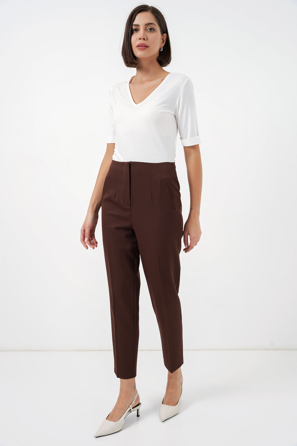 Brown Women Pants