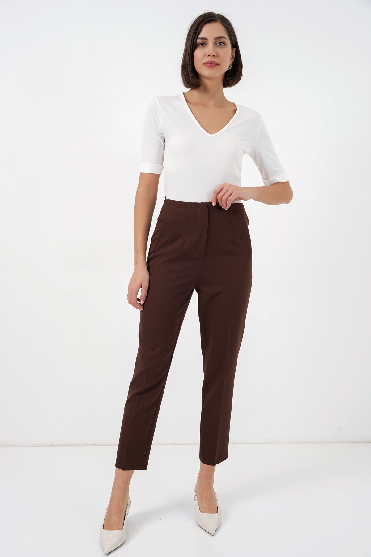 Brown Women Pants