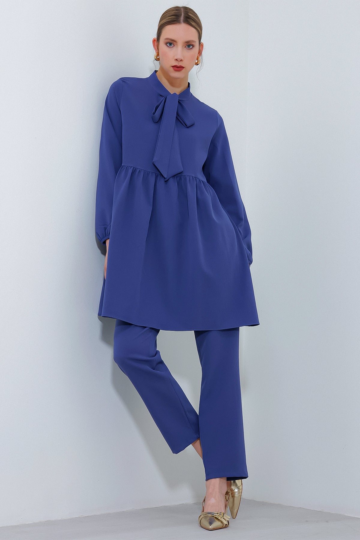 Indigo Women Top and Bottom Set