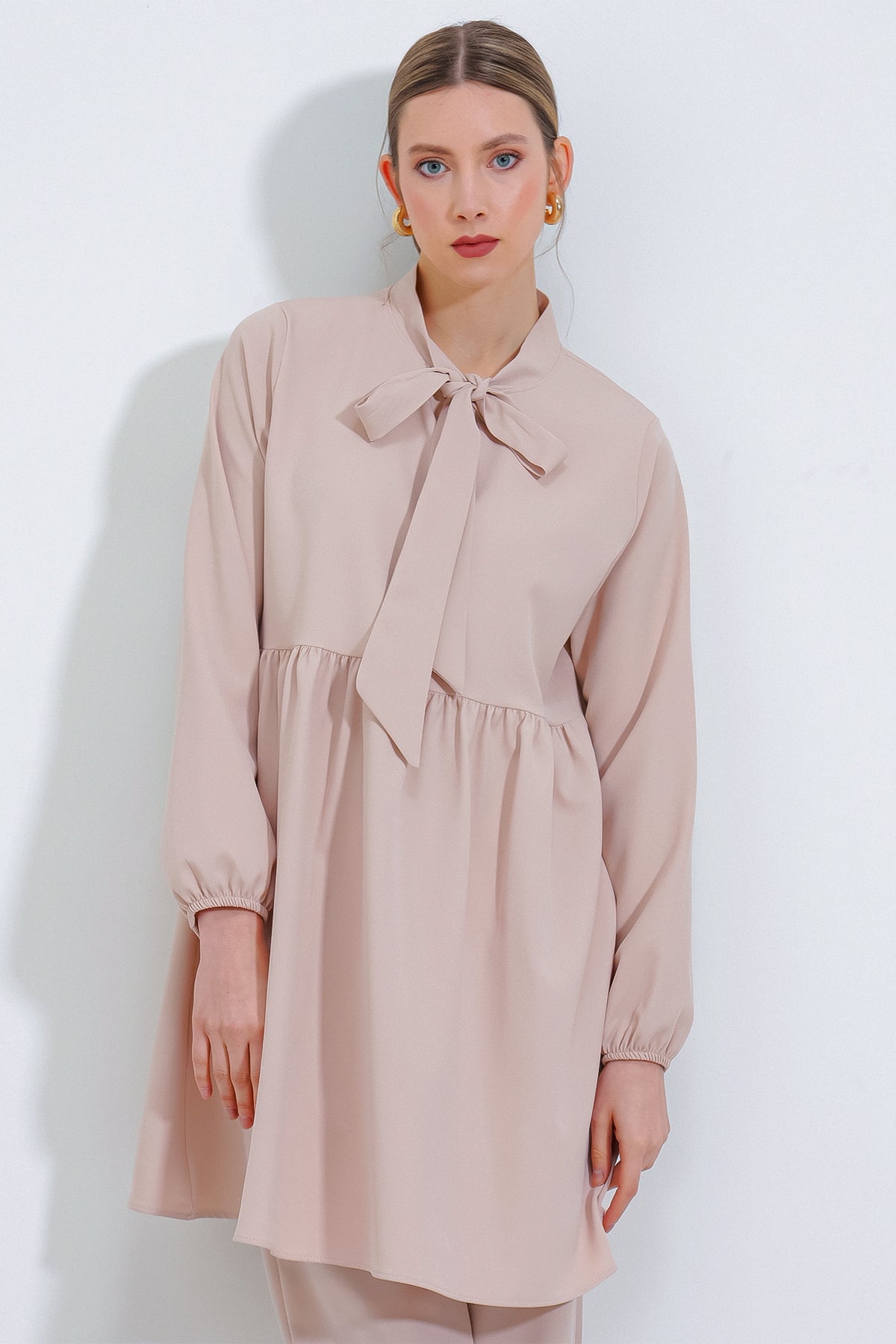 Cream Women Top and Bottom Set