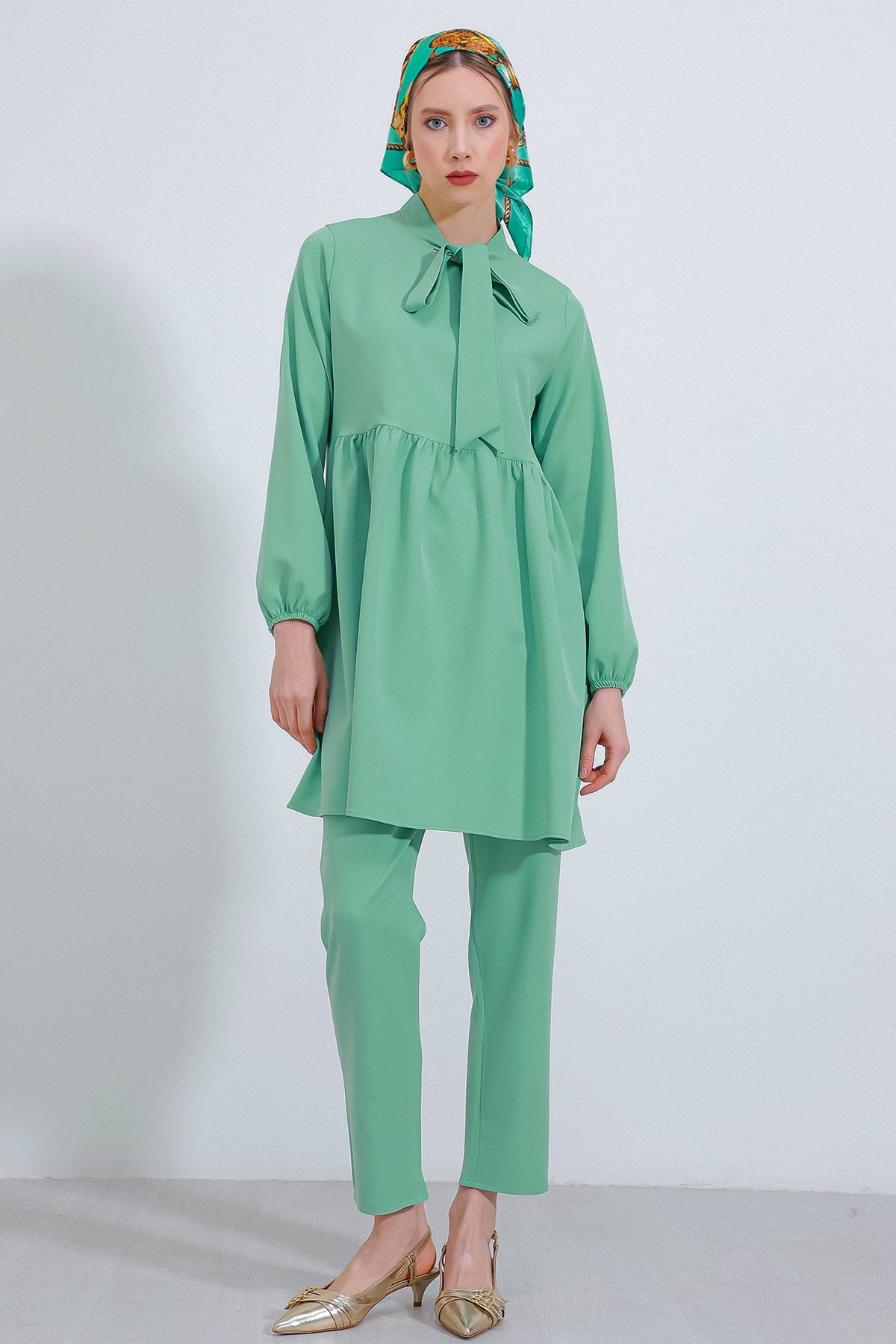 Mint Women Top and Bottom Set