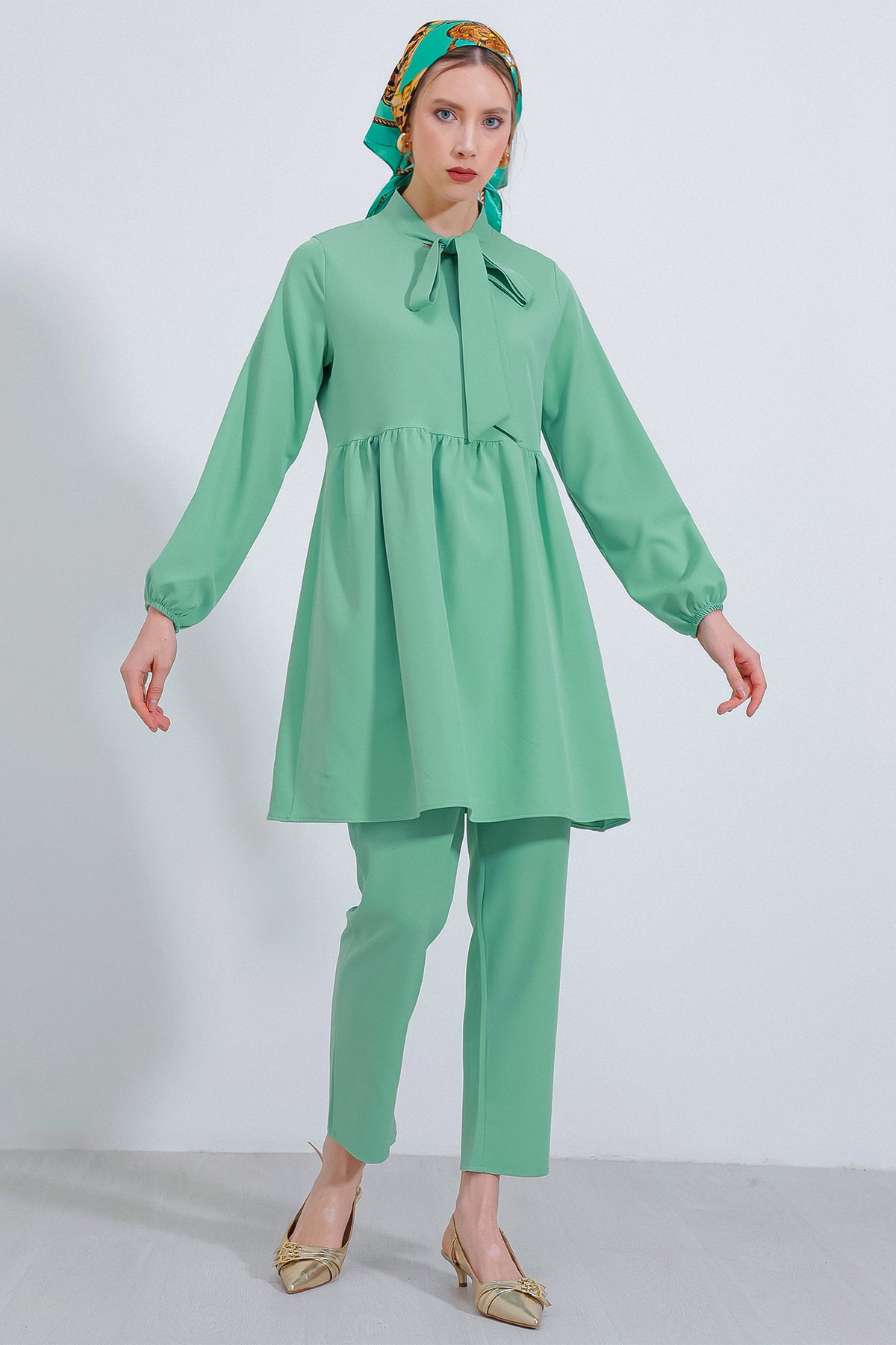 Mint Women Top and Bottom Set