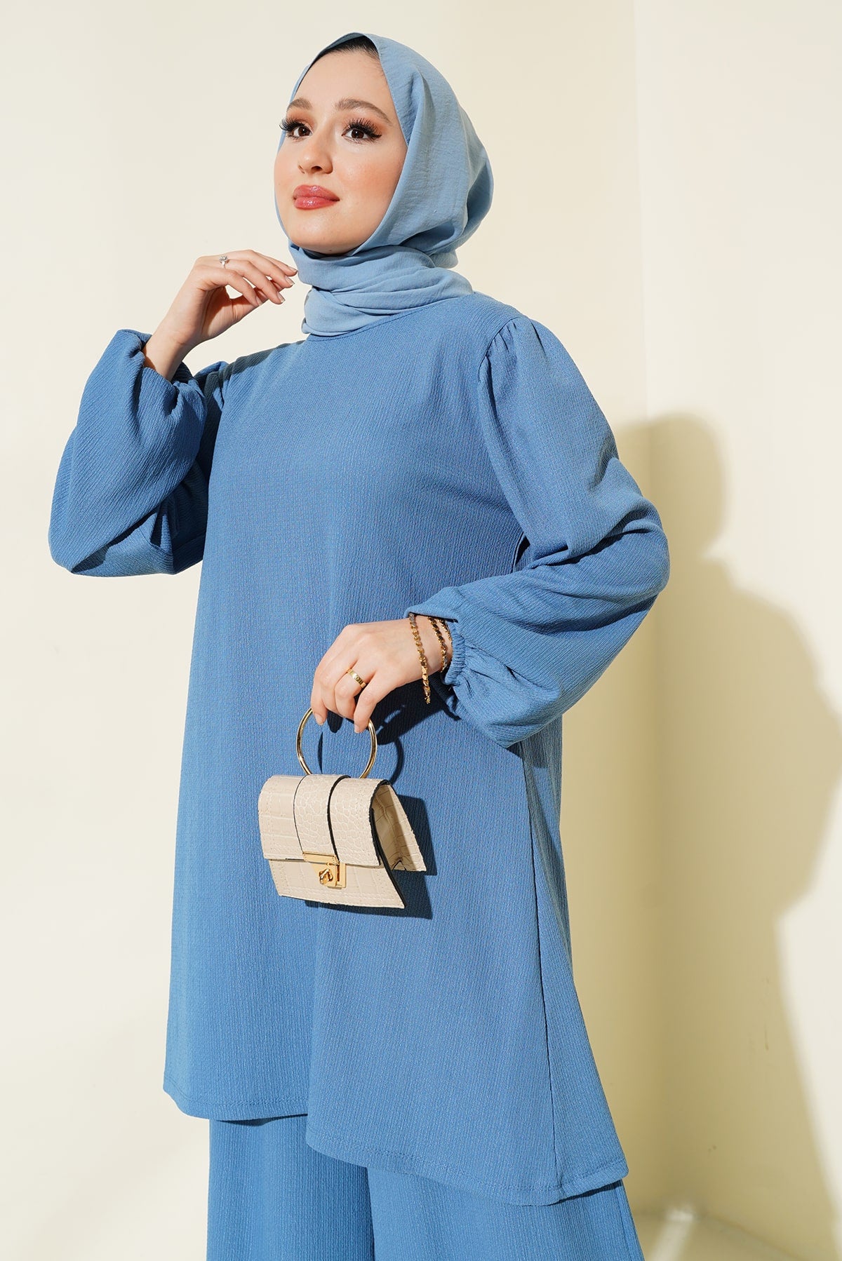 Indigo Women Top and Bottom Set