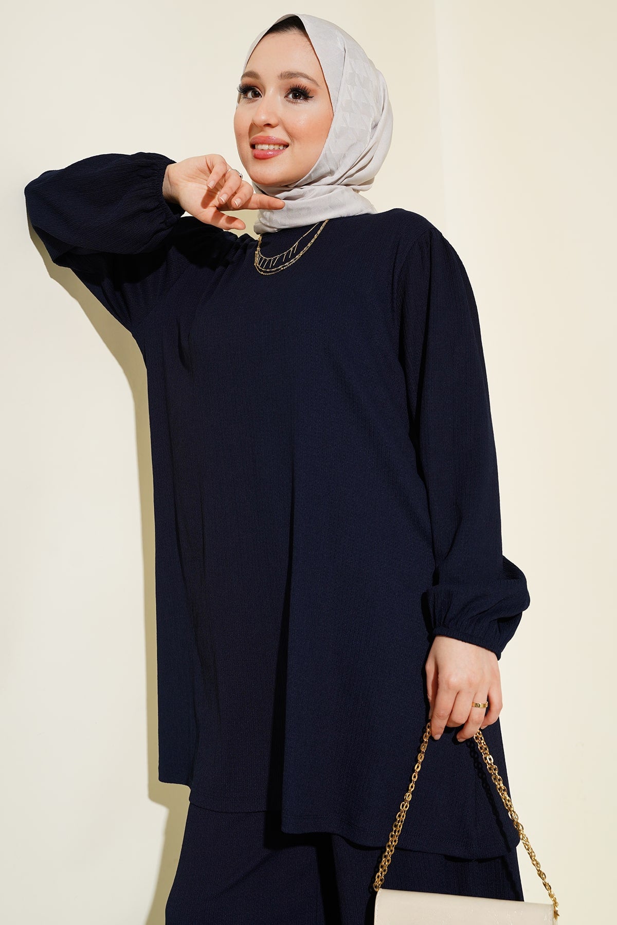 Navy Blue Women Top and Bottom Set