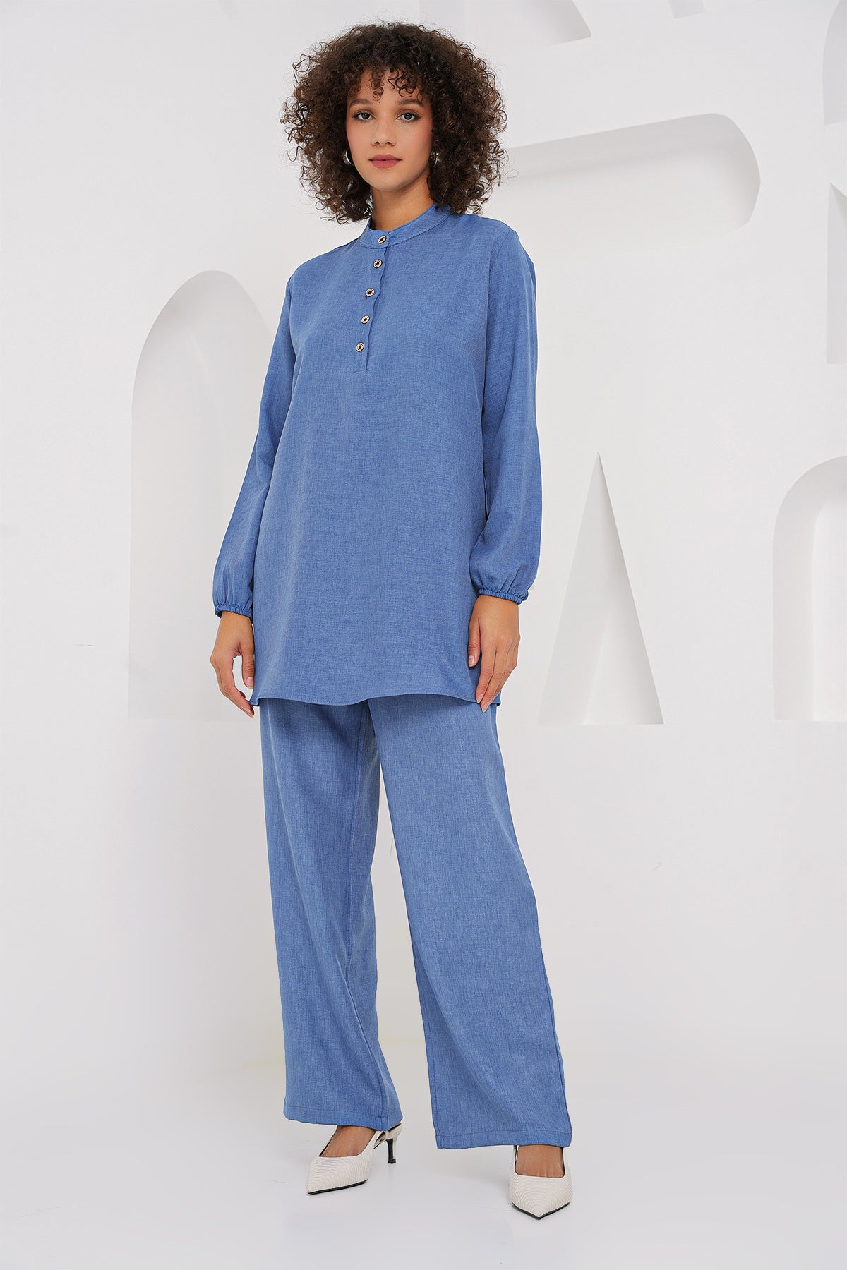 Indigo Women Top and Bottom Set