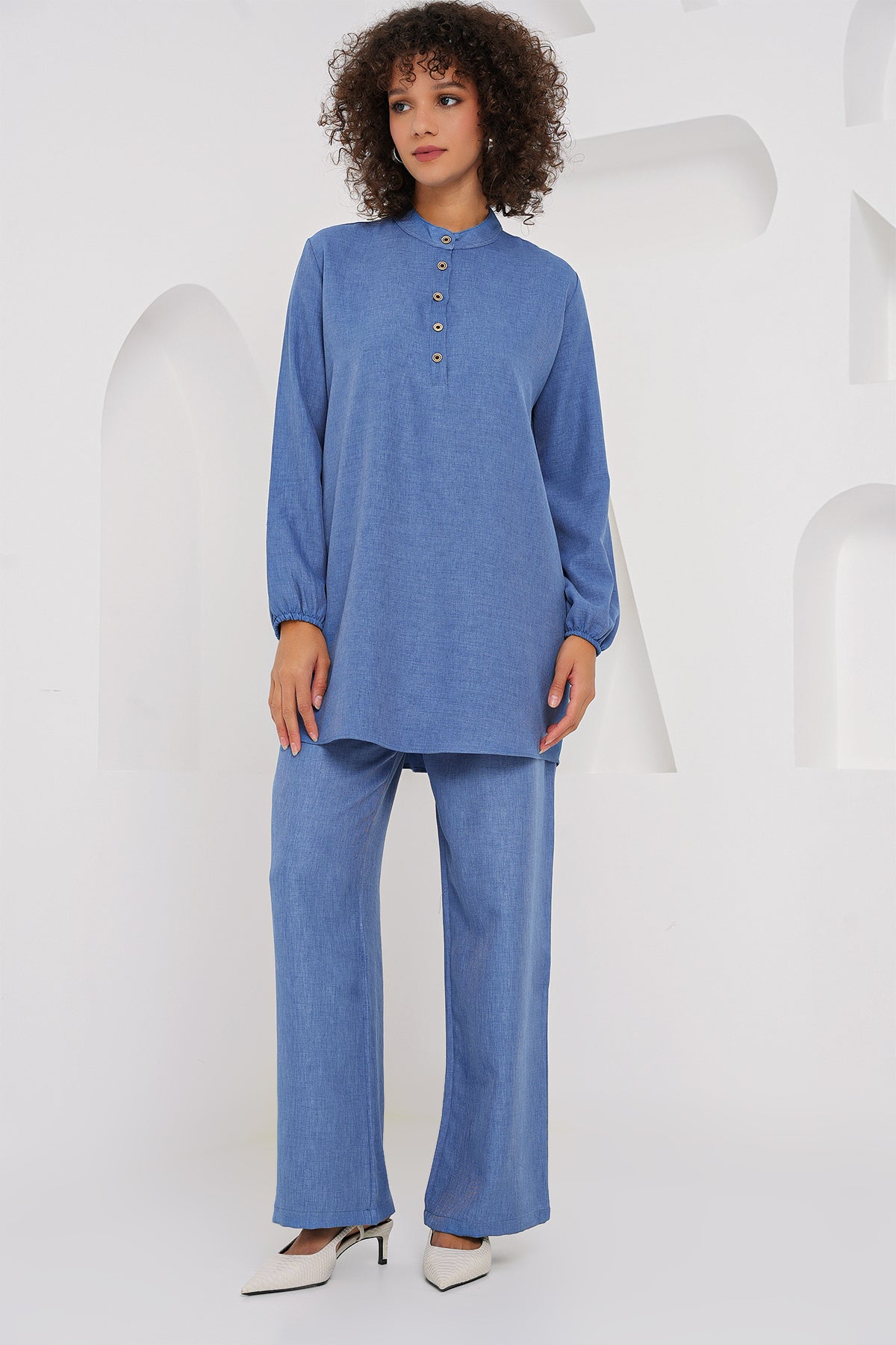 Indigo Women Top and Bottom Set