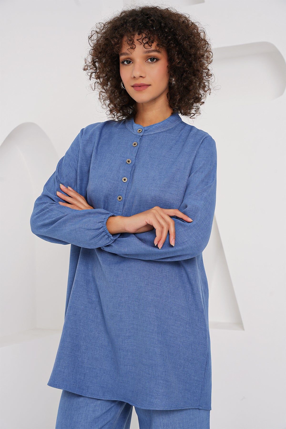 Indigo Women Top and Bottom Set