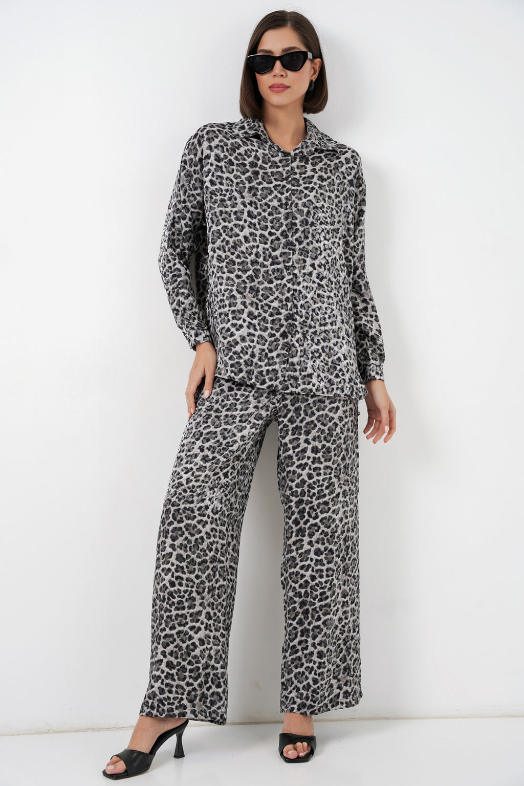 Anthracite Women Top and Bottom Set