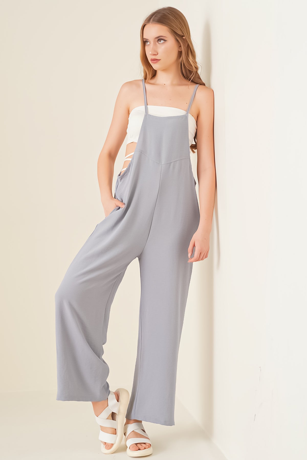 Grey Women Overalls