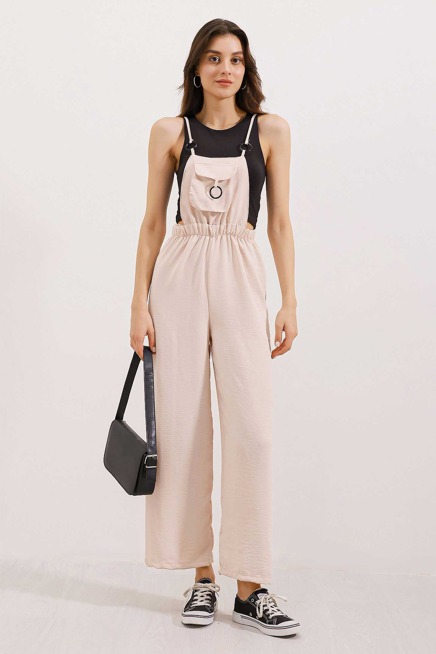 Beige Women Overalls