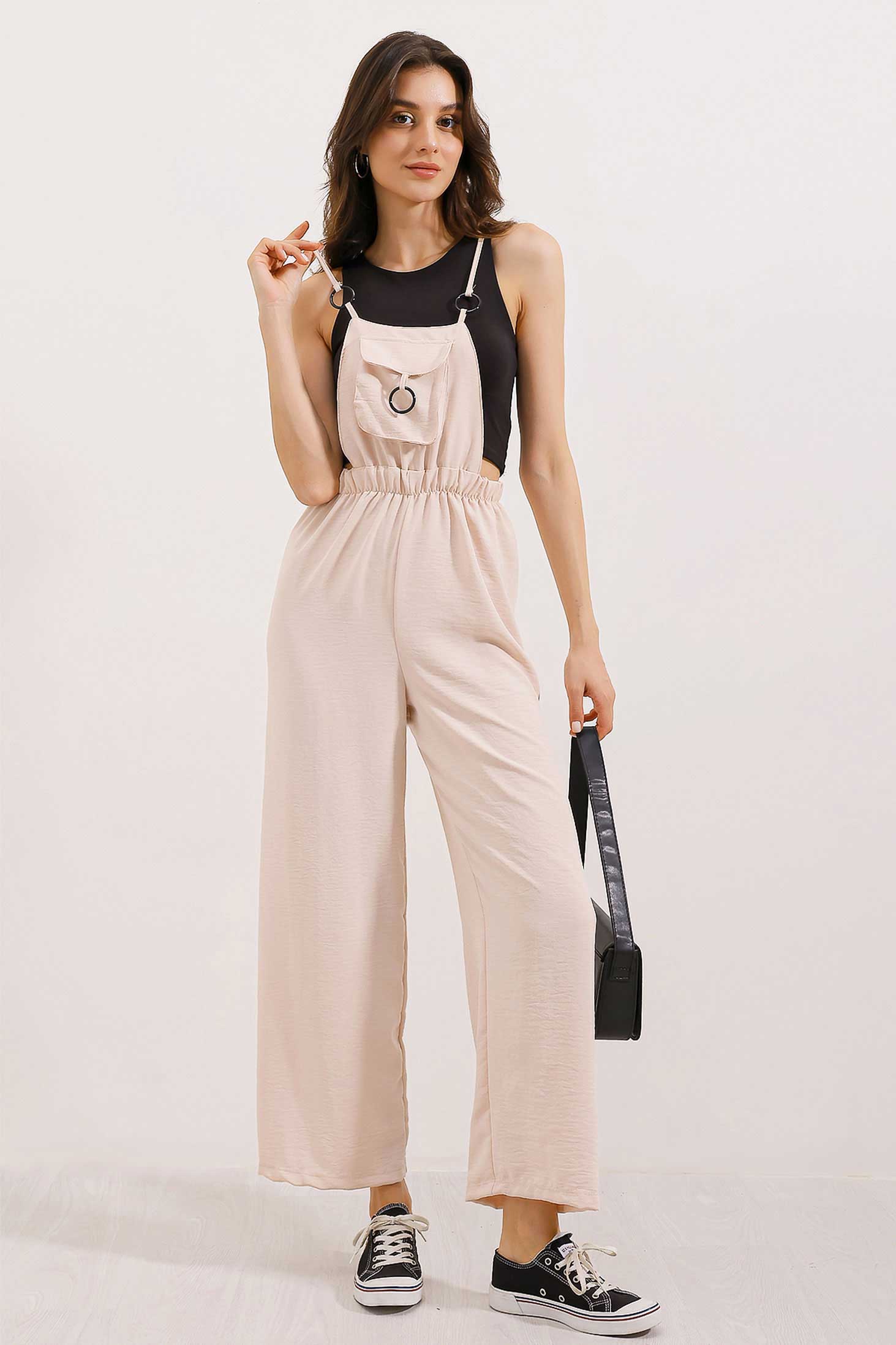 Beige Women Overalls